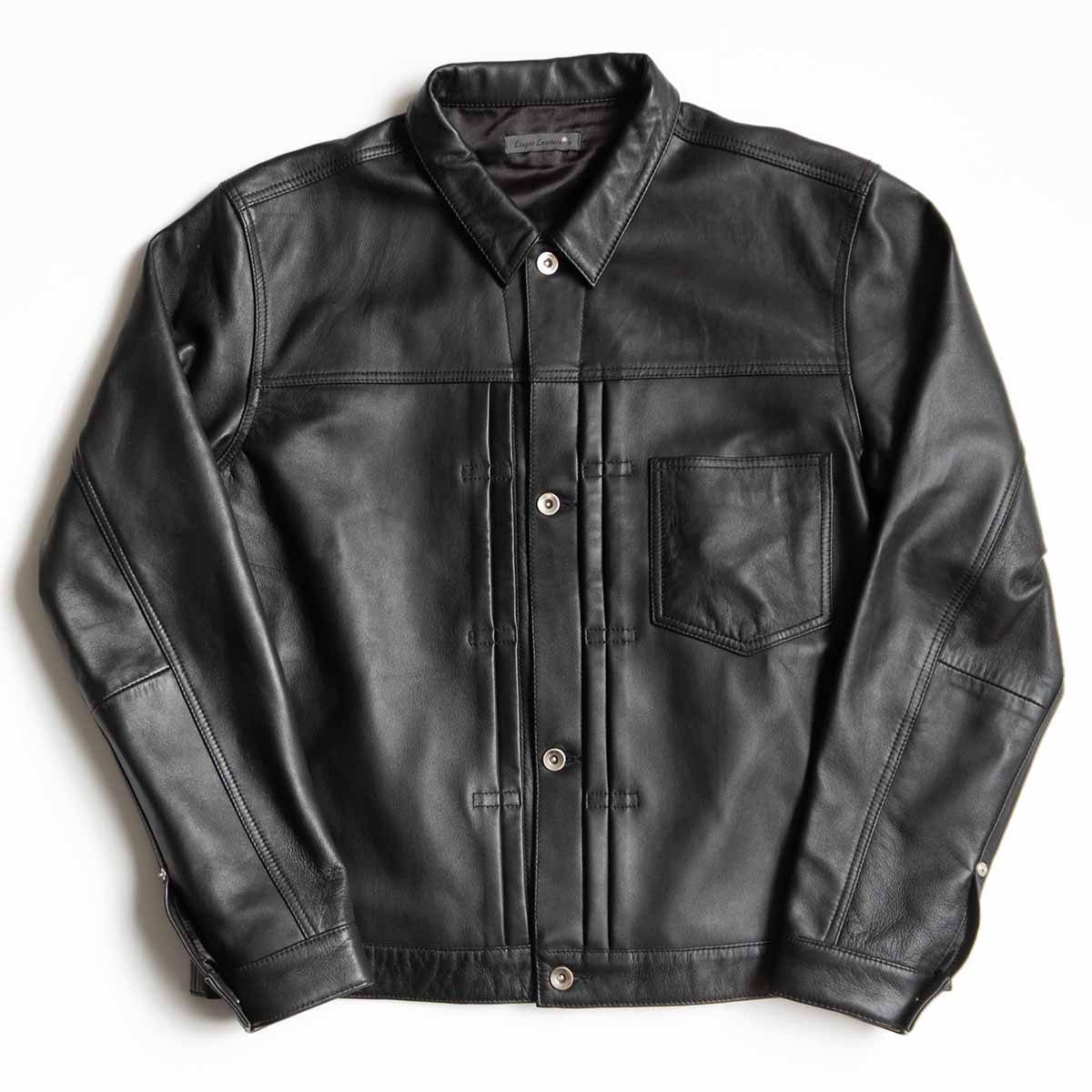 極美品】 Liugoo Leathers【TYPE 1 TRUCKER JACKET】LL シープスキン T