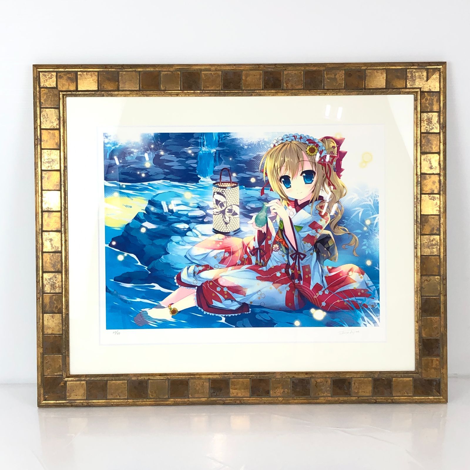 月夜の誘い 藤真拓哉 版画 アールビバン ミックスドメディア 中古