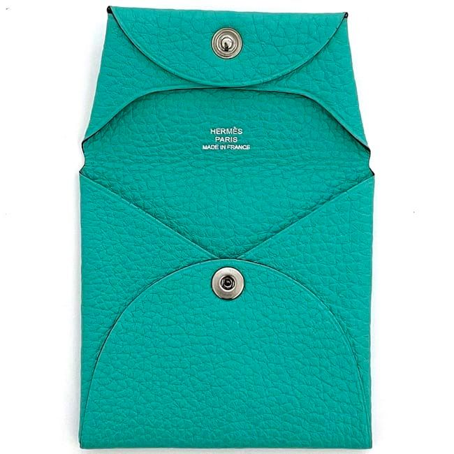 エルメス コインケース バスティア グリーン ミント 美品 小銭入れ