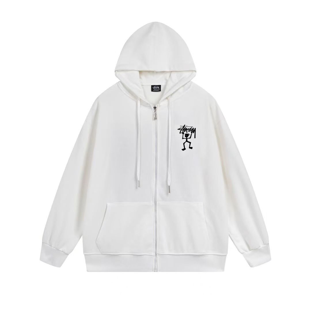 極美品 STUSSY ステューシー ステューシー パーカー ホワイト フロント