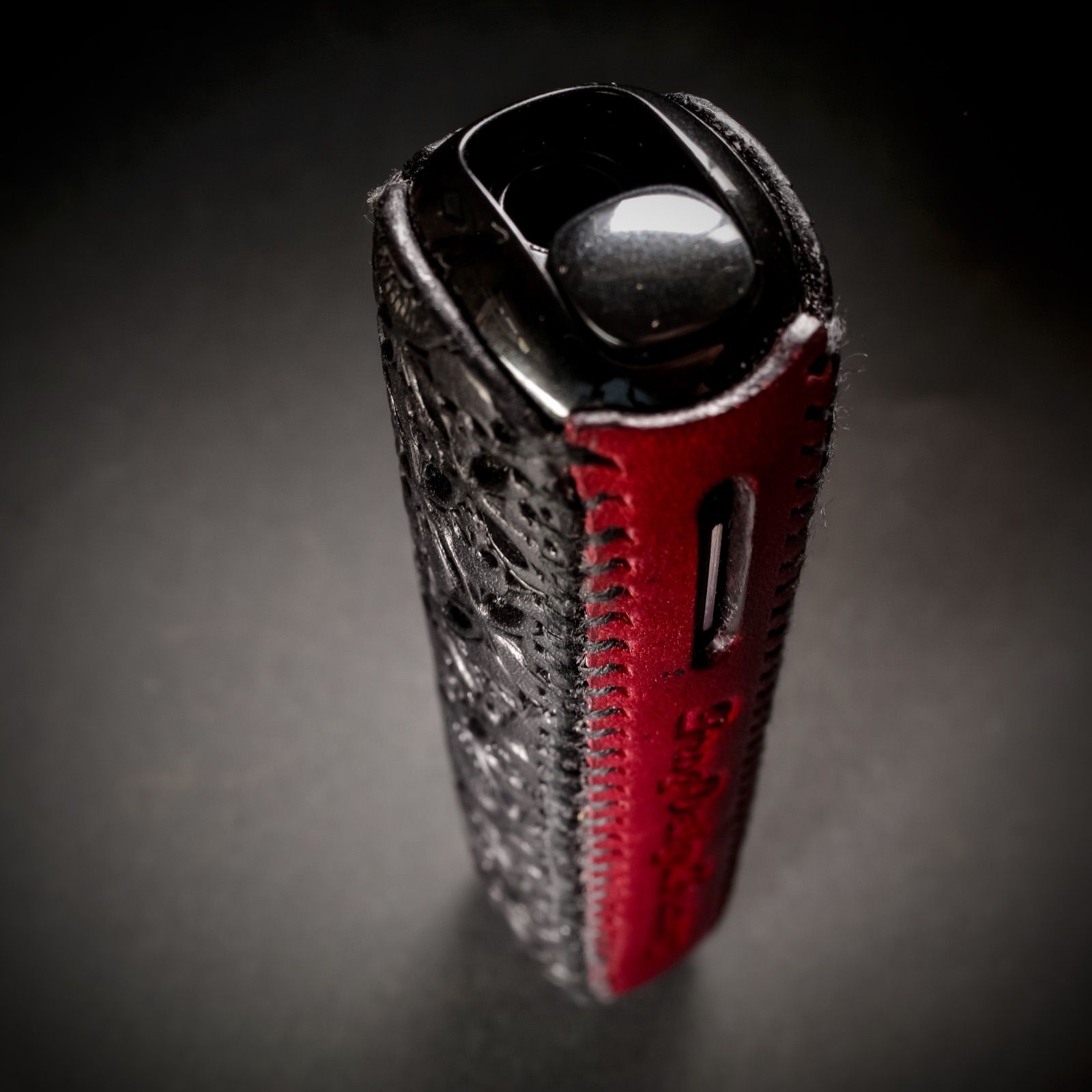 PloomAURA】プルームオーラ 本革製カバー〝髑髏 結〟漆黒×臙脂 - メルカリ