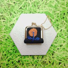 ミナペルホネン✨skyful スカイフル グレーmix✨ミニミニがま口