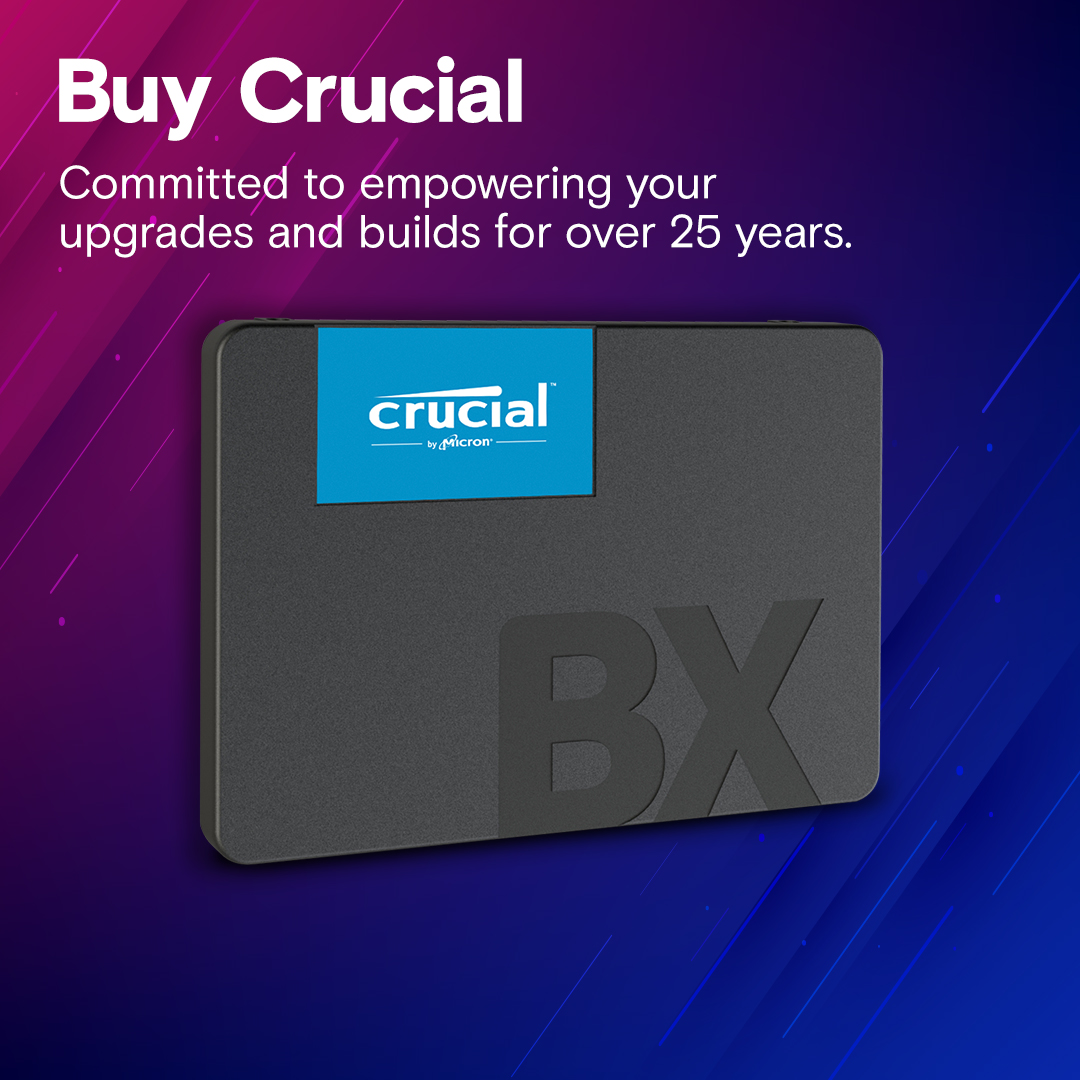 Crucial BX500 1TB 3D NAND SATA 2.5-inch SSD | CT1000BX500SSD1