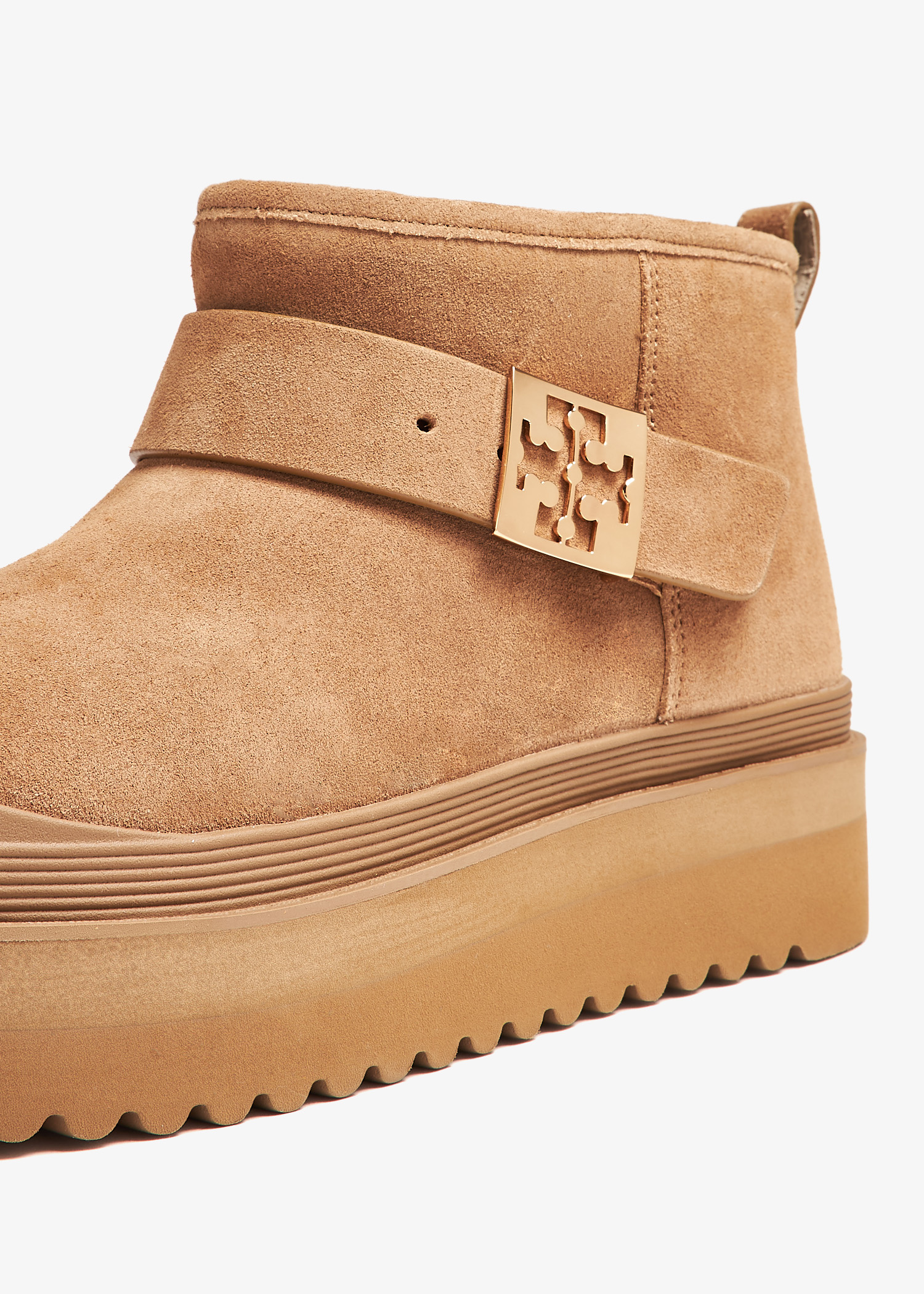 Tory Burch Mellow Shearling platform boots for Women - Brown in