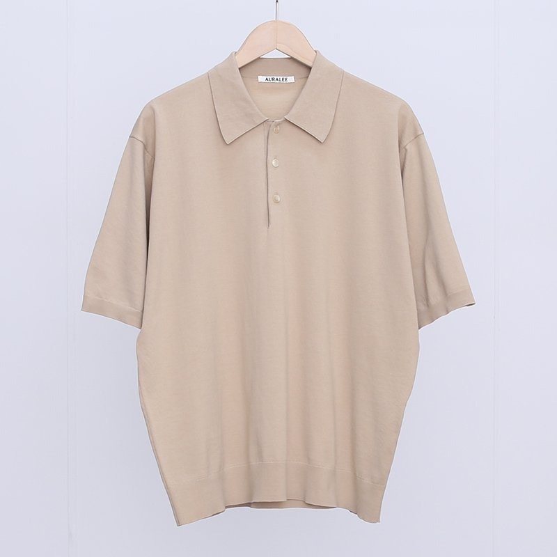 早くもラスト1点！【AURALEE】SUPER HIGH GAUGE COTTON KNIT POLO