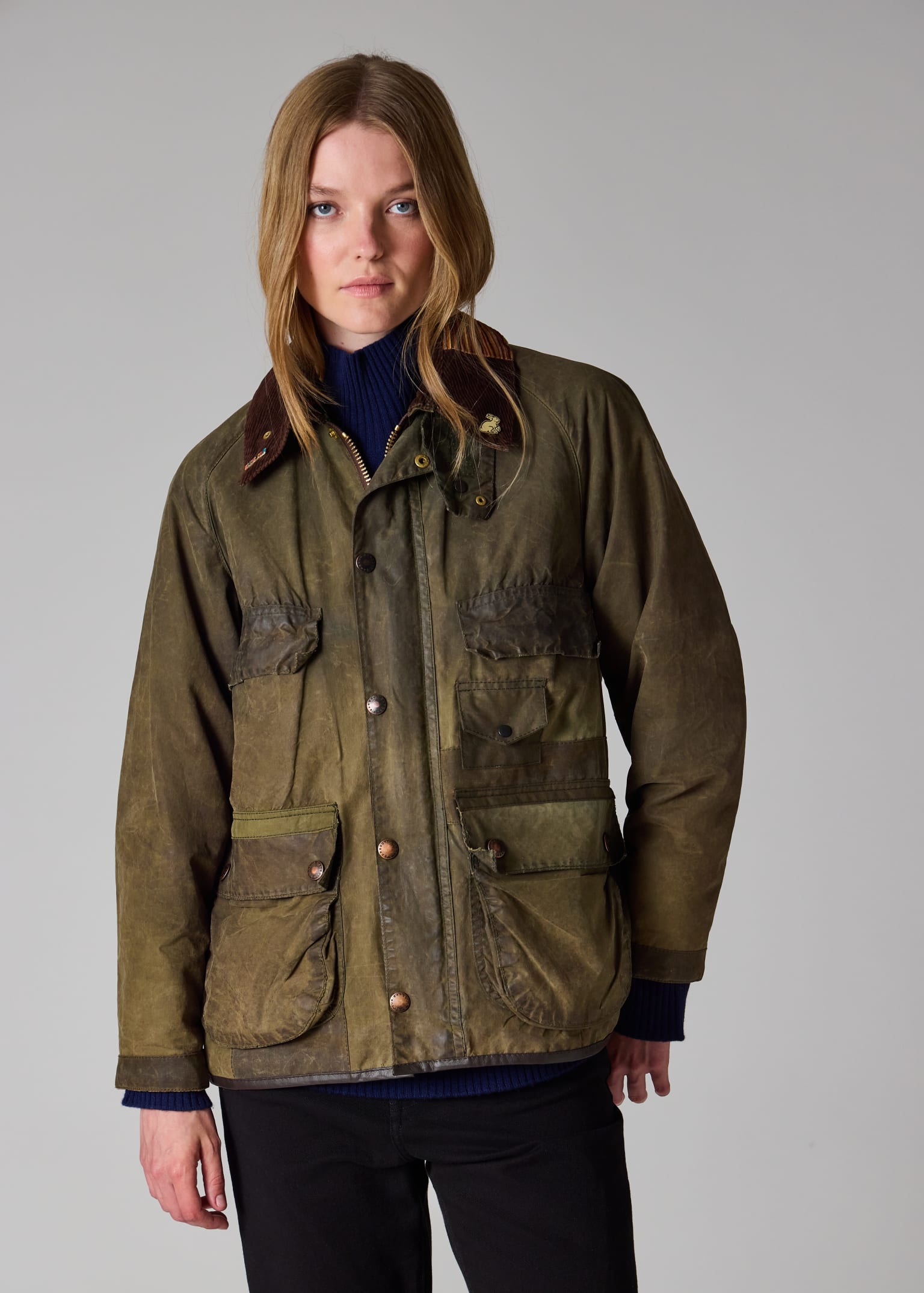 Paul Smith loves Barbour - Re-Loved Green Waxed Jacket