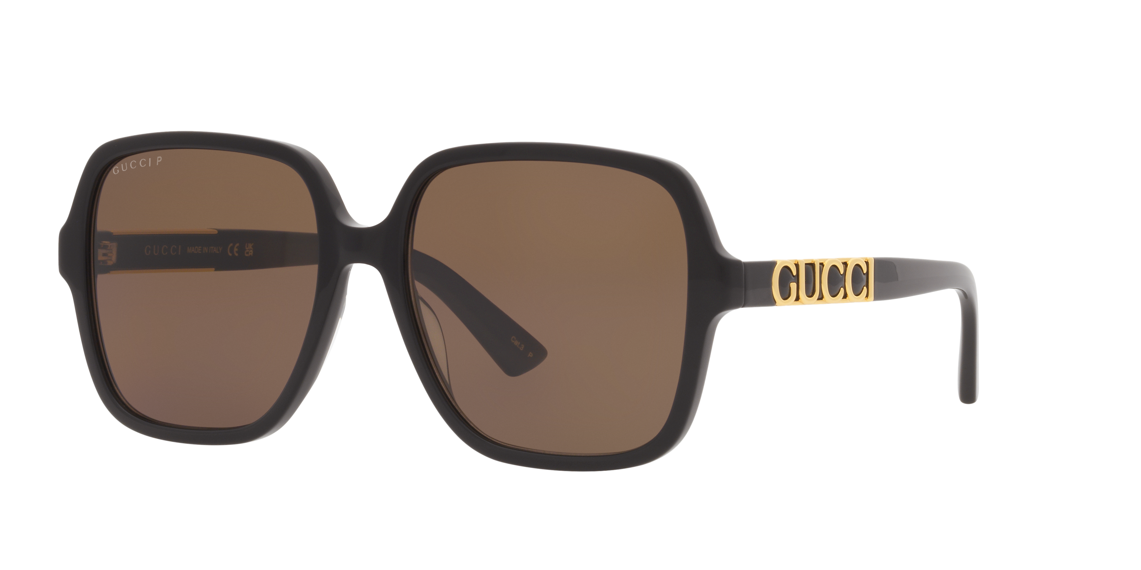 Gucci GG1189S XL (58 - 17) with Brown lenses and Black frame