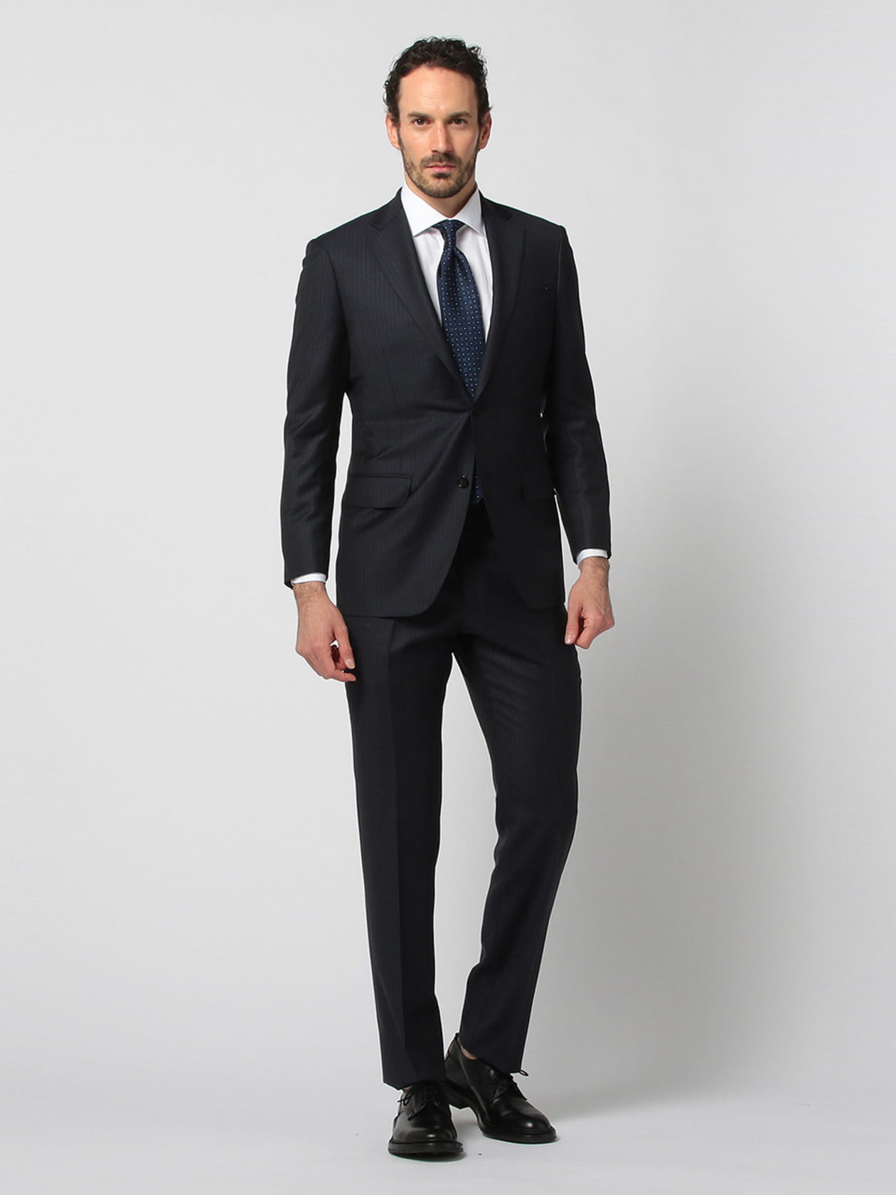 ネイビーシャドーストライプスーツ