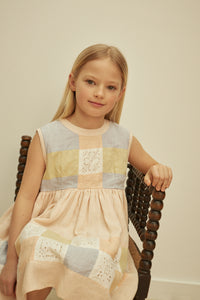 Cotton woven embroidered dress vintage inspired child. – Apolina