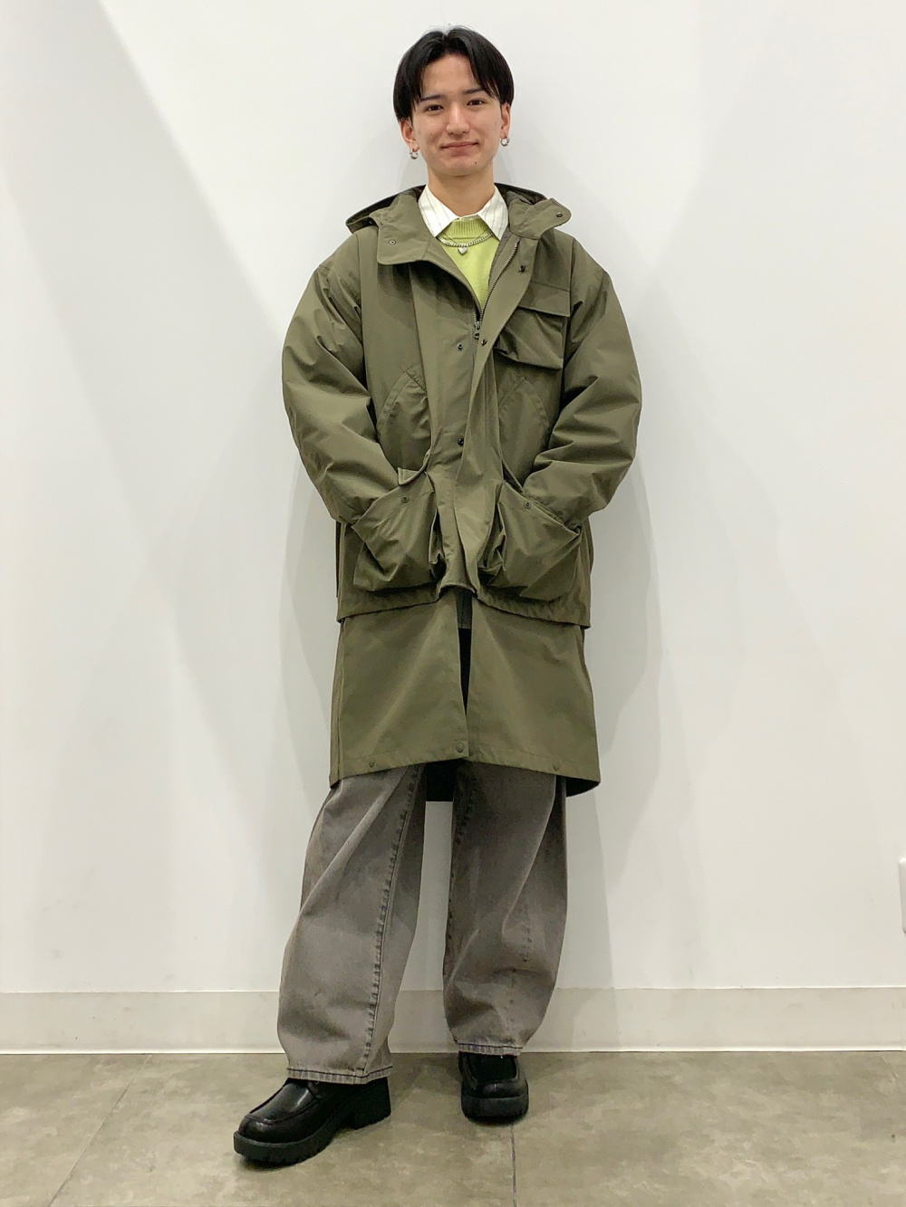 パデッドシェルパーカ ENGINEERED GARMENTS、スウェットライクニット
