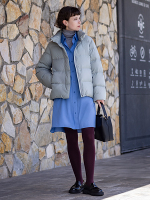 パウダーソフトダウンジャケット UNIQLO 3XL BLUE ユニクロ公式