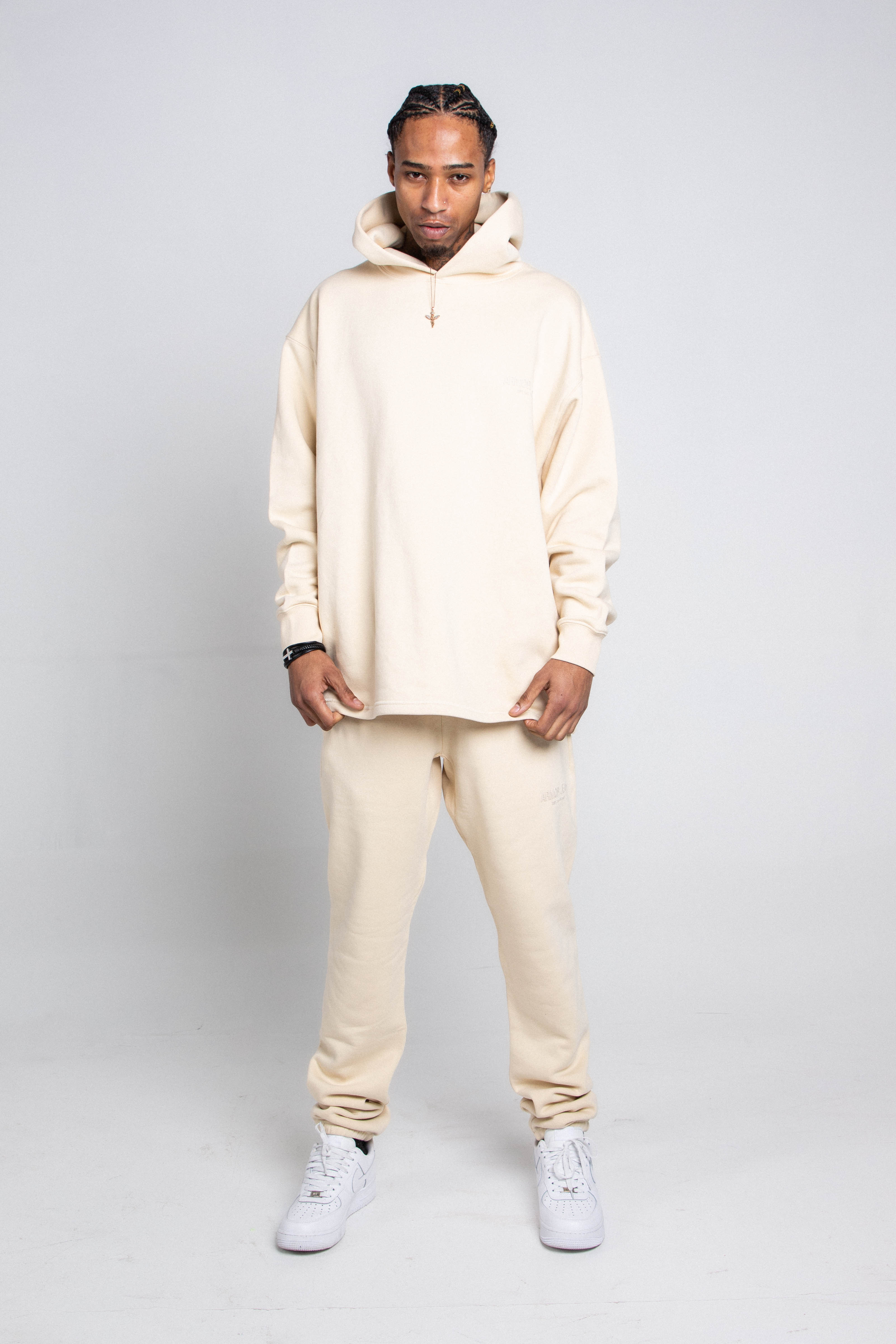 AJ1120EP/H LOOSE FLEECE HOODIE SET – ARMOR JEANS