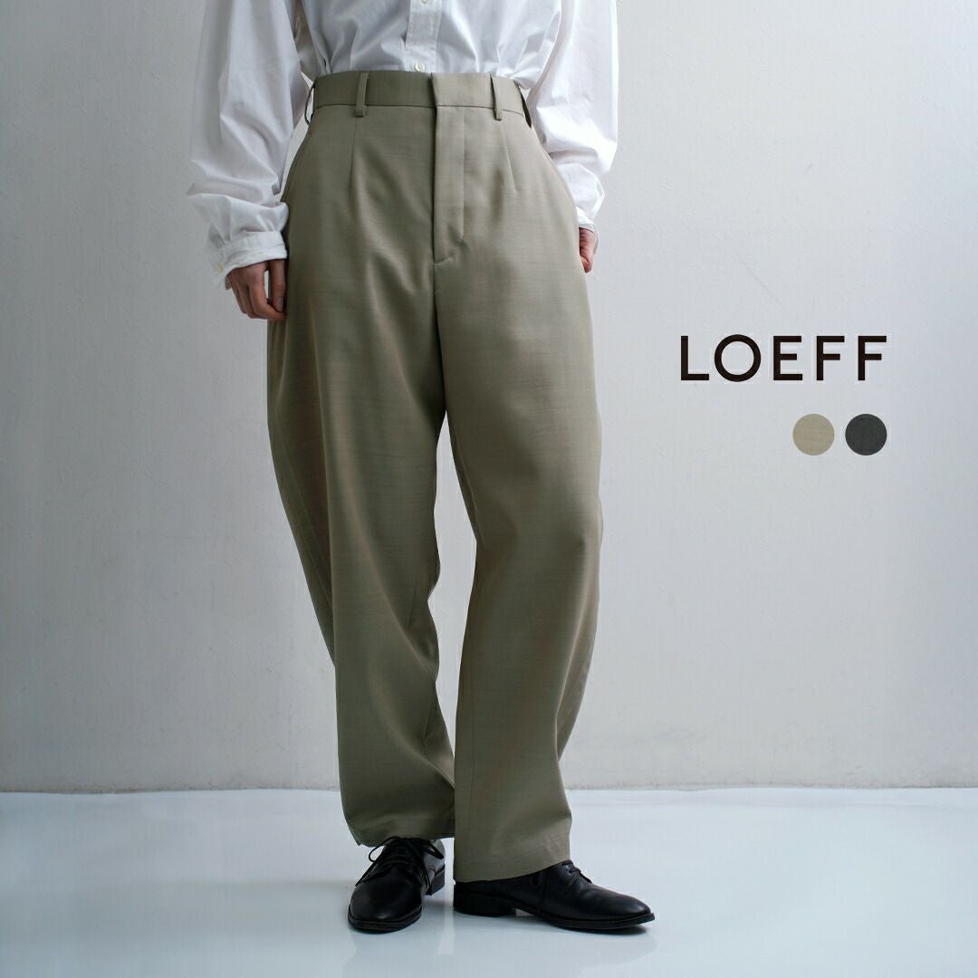 LOEFF ロエフ 高密度 ウール ギャバ ボンタン トラウザー パンツ 8814
