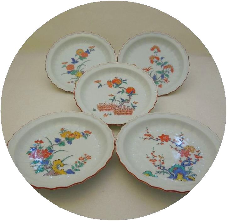 柿右衛門写し銘々皿[有田焼 伯父山窯]