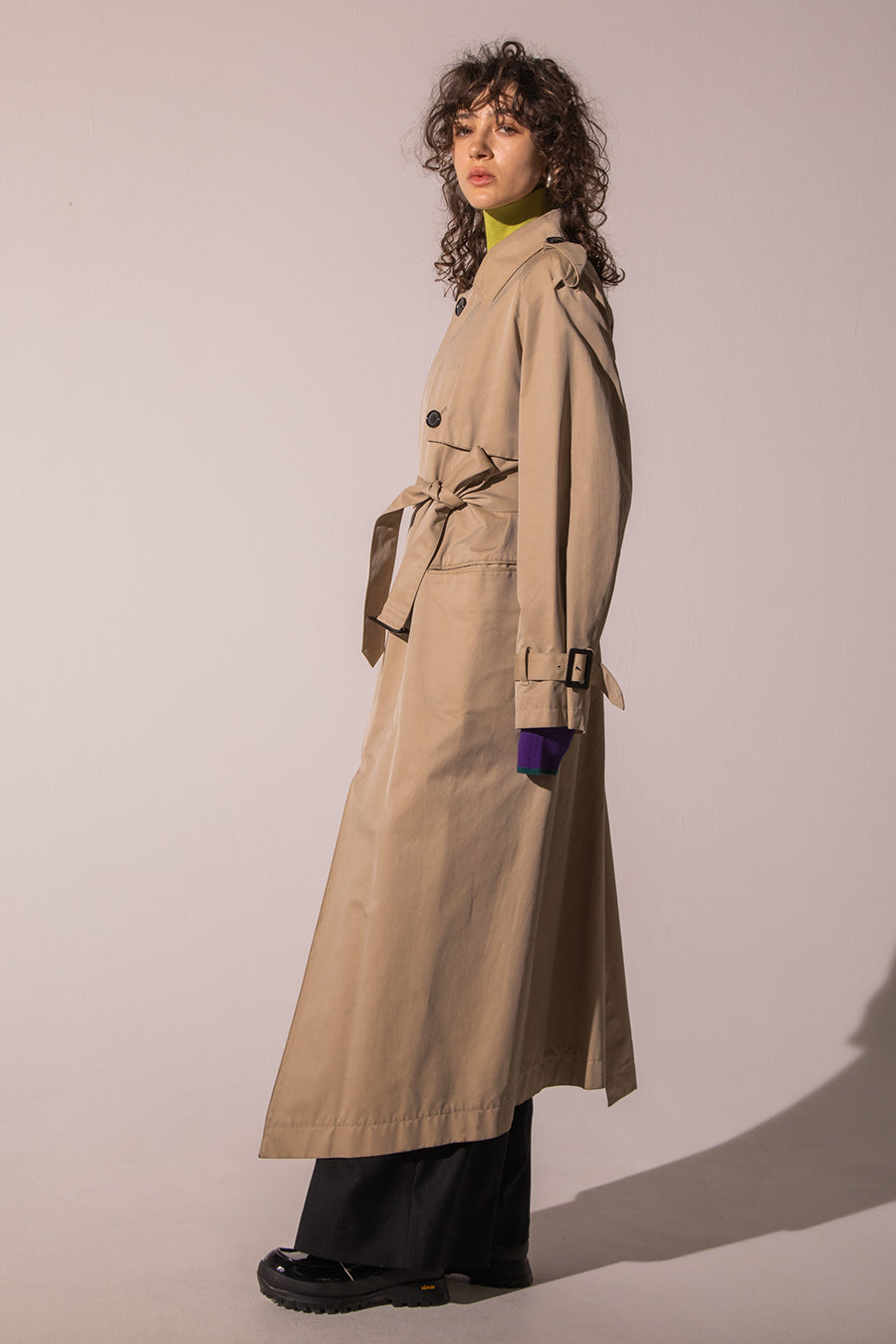 HALF COMBINATION TRENCH COAT — aulaaila