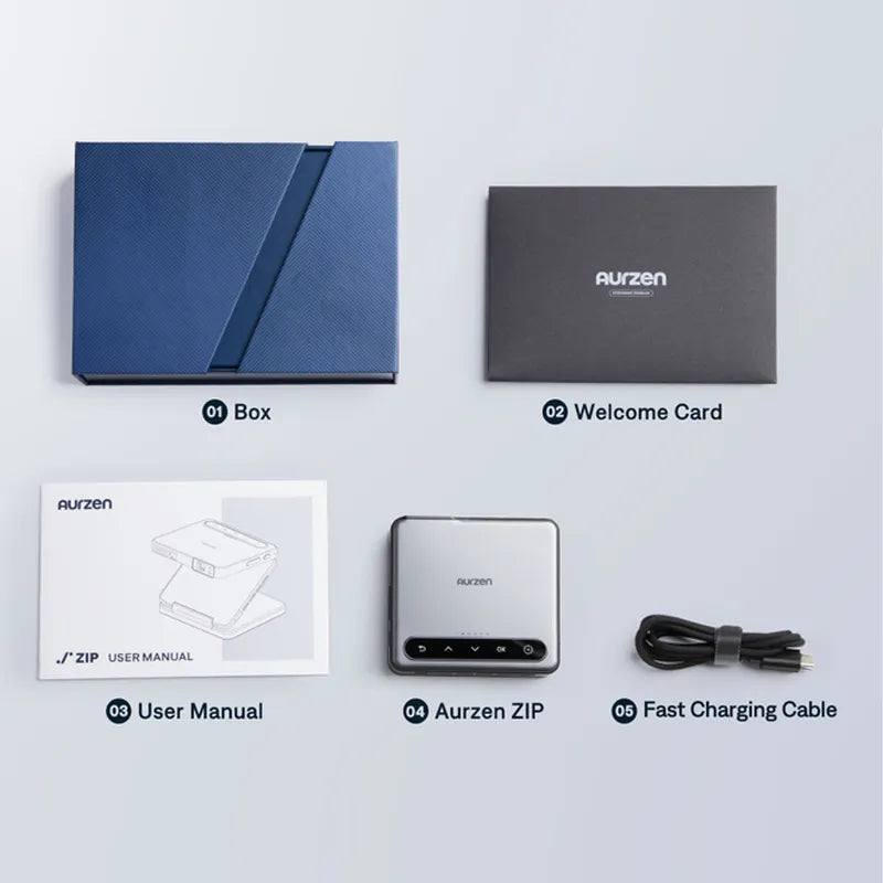 Aurzen ZIP Projector | World's First Tri-Fold Mini Projector