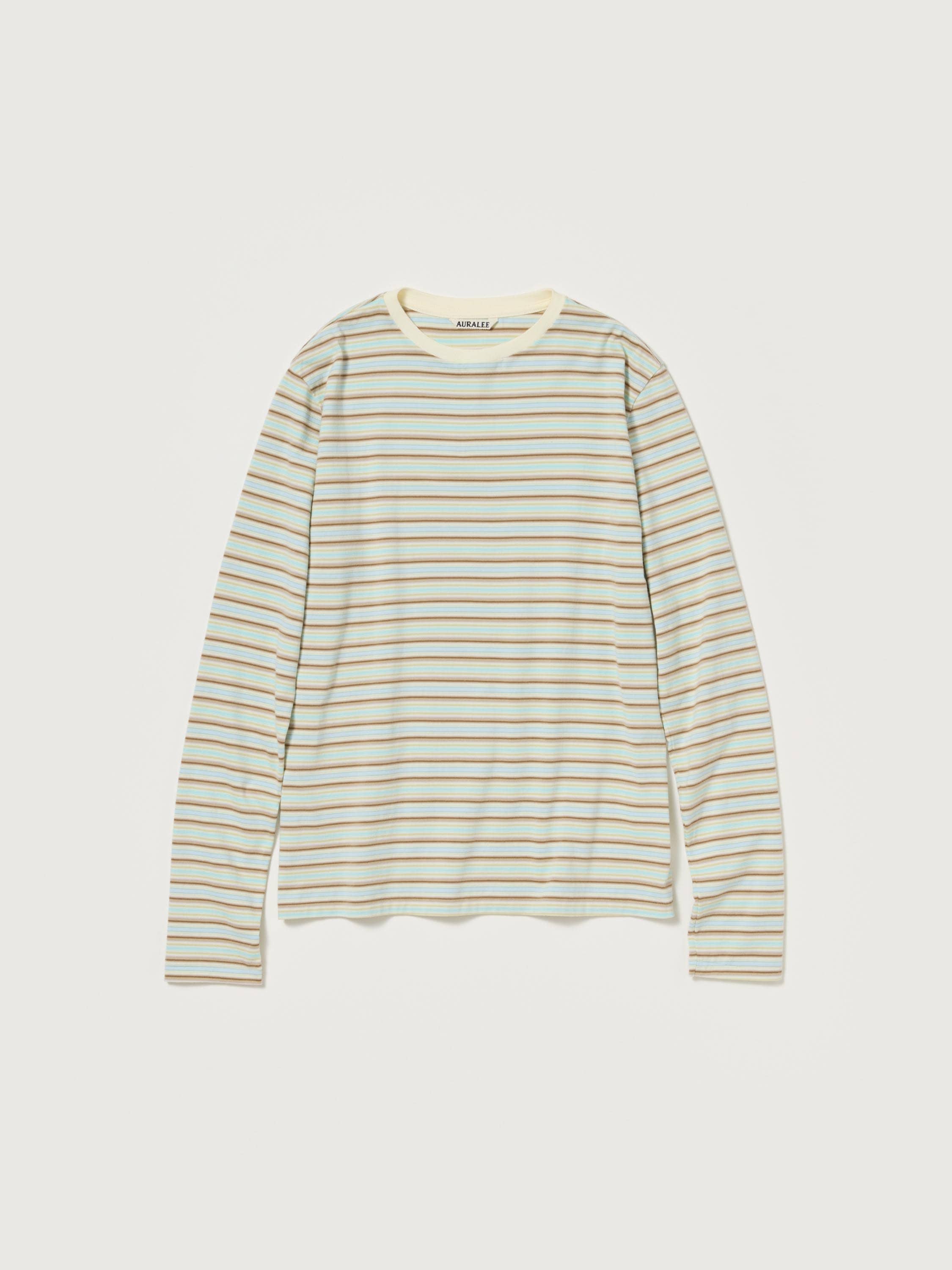 GRADIENT STRIPE JERSEY L/S TEE - AURALEE Official Website