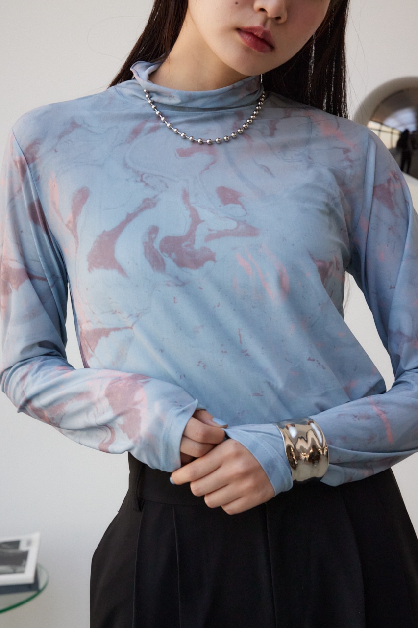 マーブルシアートップス｜WOMEN｜250HSM80-397C｜AZUL BY MOUSSY