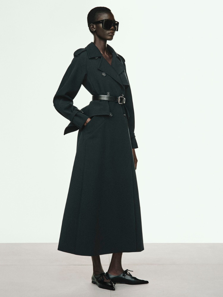 フラヴィオ] ロング トレンチ コート, black | Max Mara