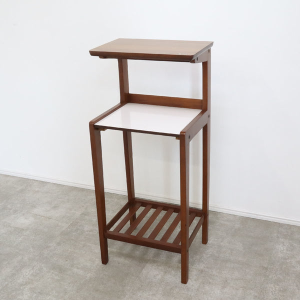 美品 カリモク 電話台 オールドカリモク アンティーク 88192-1-③ 美品