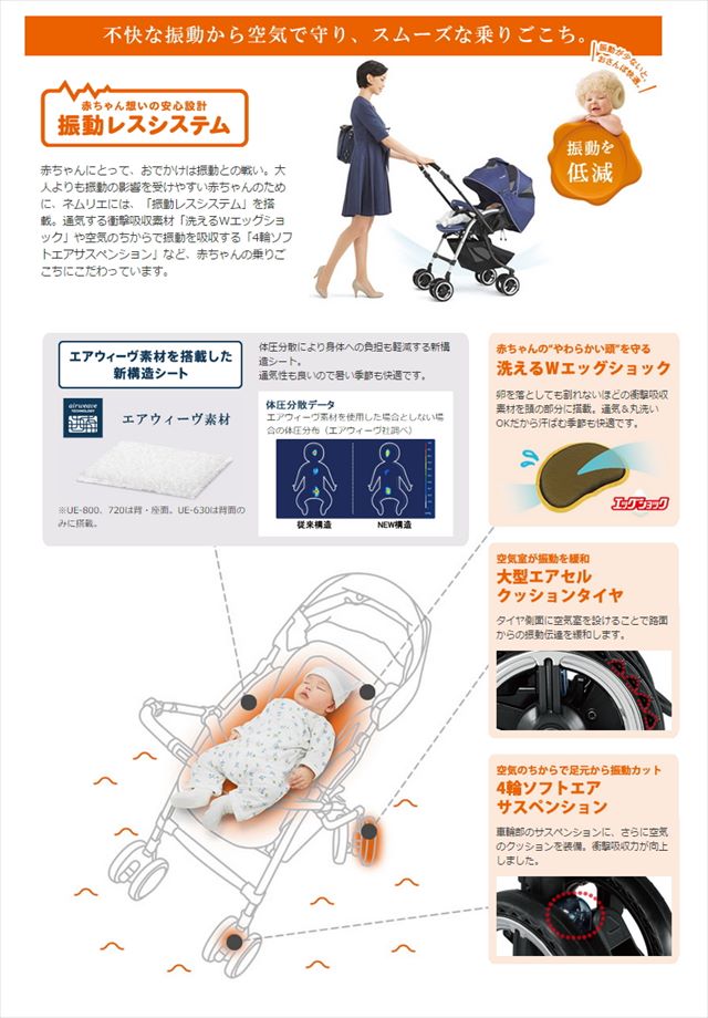 ネムリエ オート4キャス UE-630 ブランベージュ №19036 | ベビー用品の
