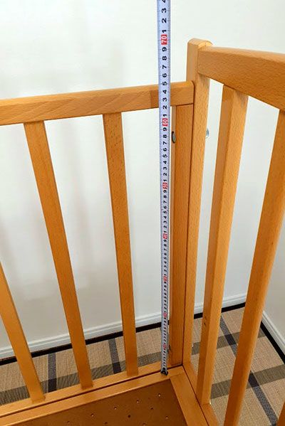 ハイタイプベッド ツーオープン【ホワイト】収納棚付 | ベビーベッド