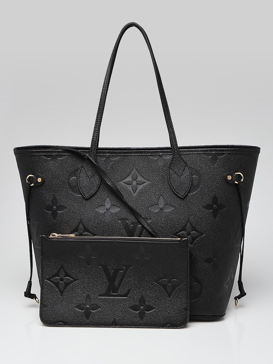 Louis Vuitton Black Monogram Giant Empreinte Leather Neverfull MM