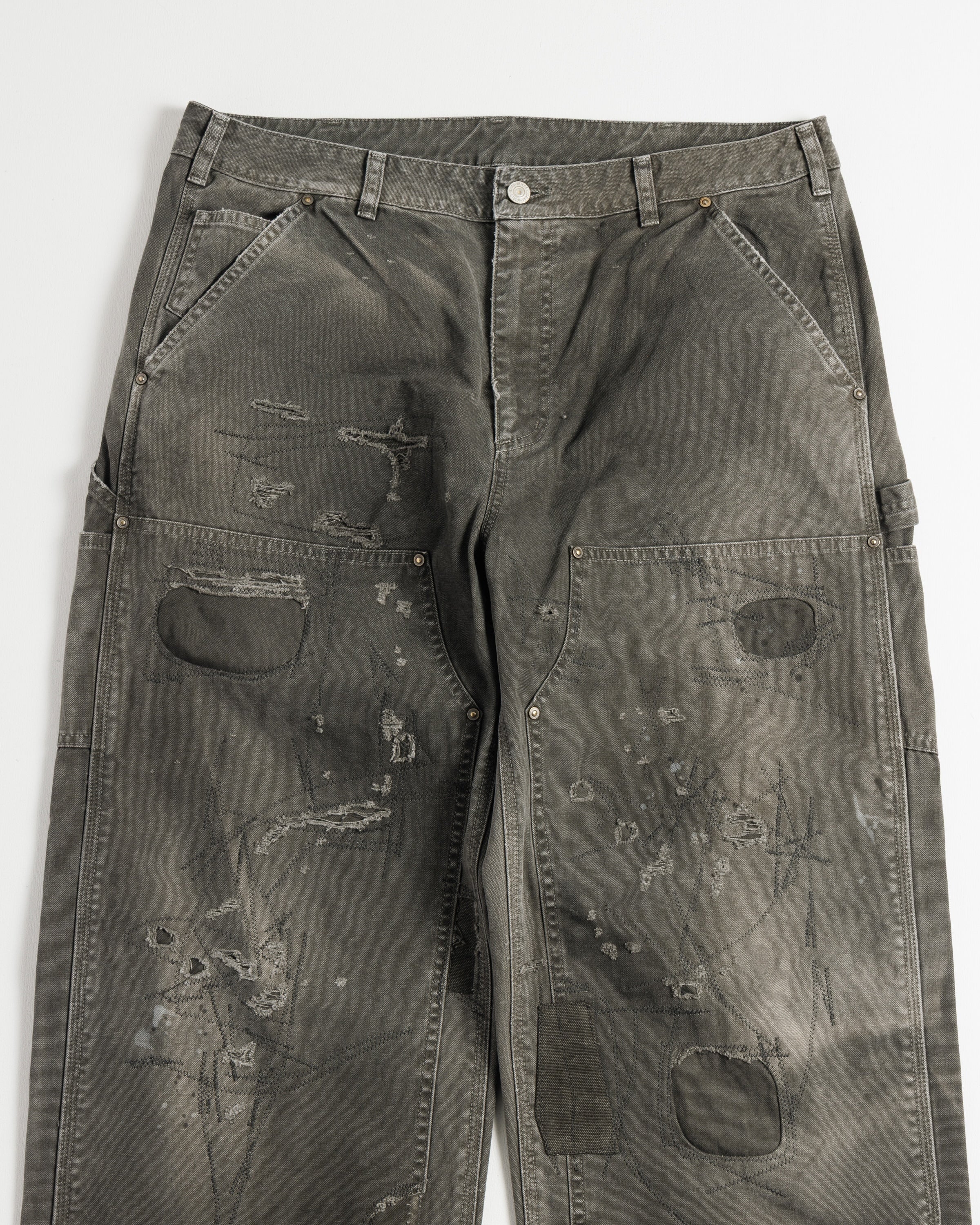 ANACHRONORM ＋FIFTH / Ripped Double Knee Pants (TypeⅡ) - G-Brown