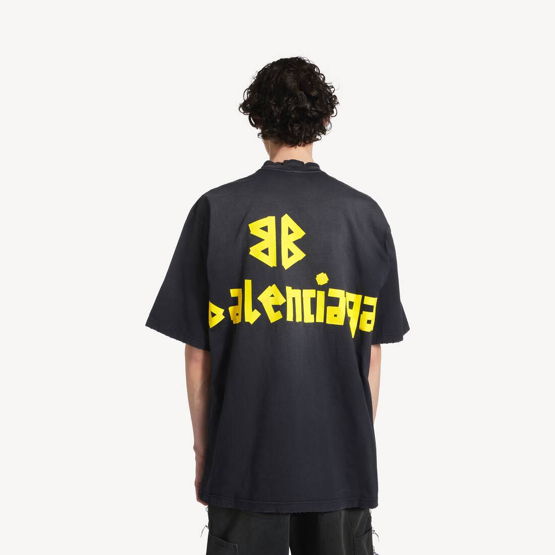 Tape Type T シャツ ミディアムフィット で 杢ブラック | Balenciaga