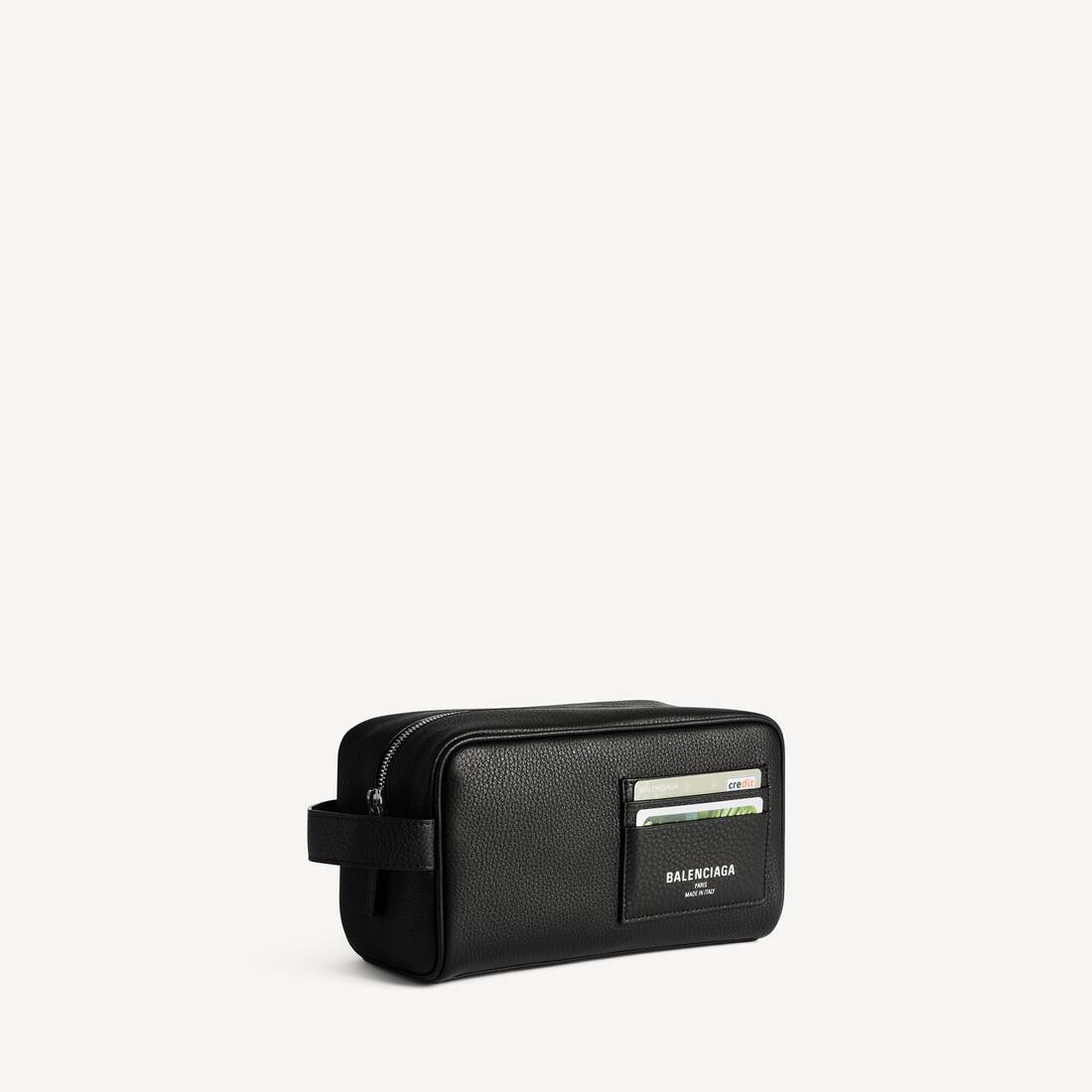 Men's Credit Toiletry Pouch in Black | Balenciaga US