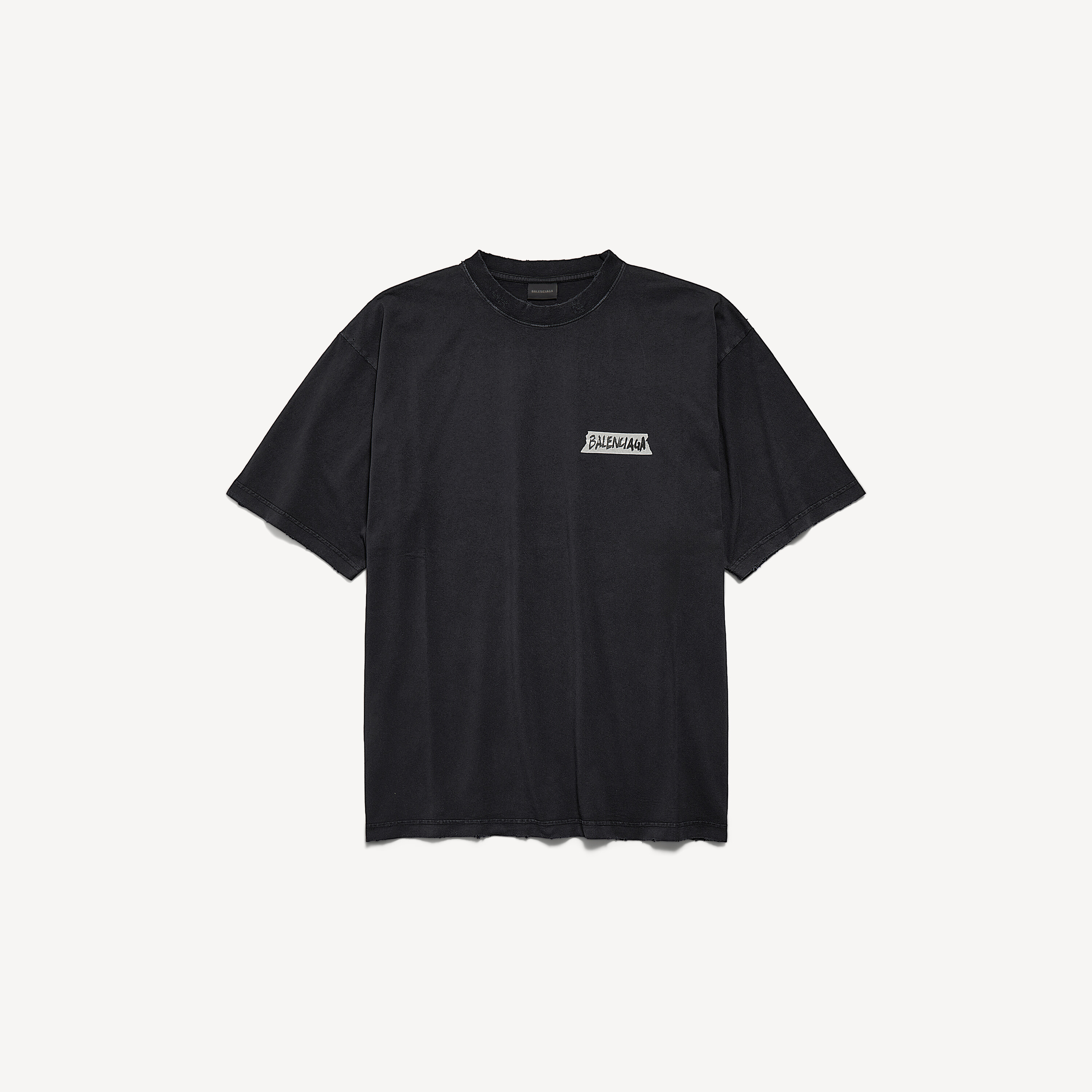 New Balenciaga Back T-shirt Medium Fit in Black | Balenciaga US