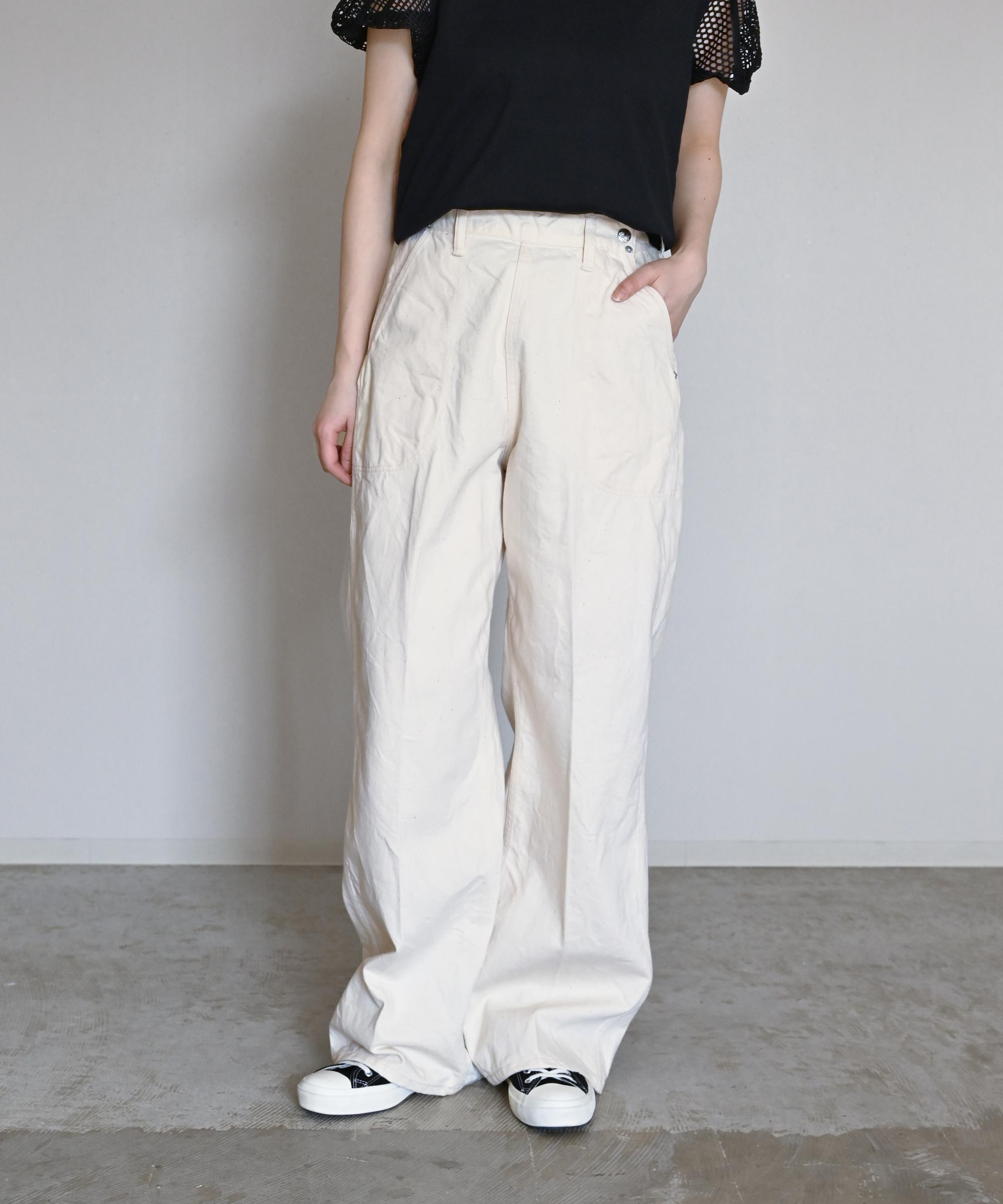HARi/ハリ】RANCH PANTS WHITE DENIM ランチパンツ ワークパンツ