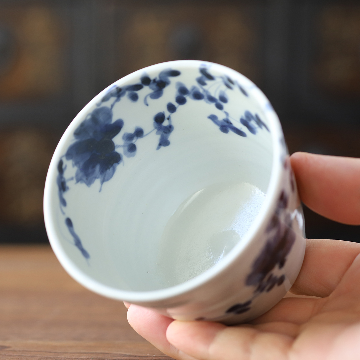 松尾貞一郎 ｜ そば猪口（染付唐草紋）貞土窯・有田 | にっこう生活館