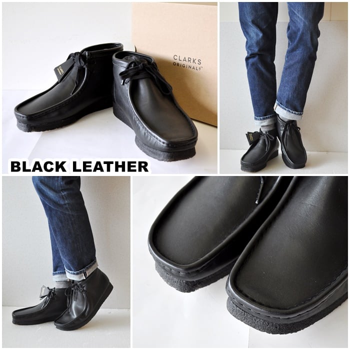 CLARKS クラークス WALLABEEBOOT ワラビーブーツ ブラックレザー