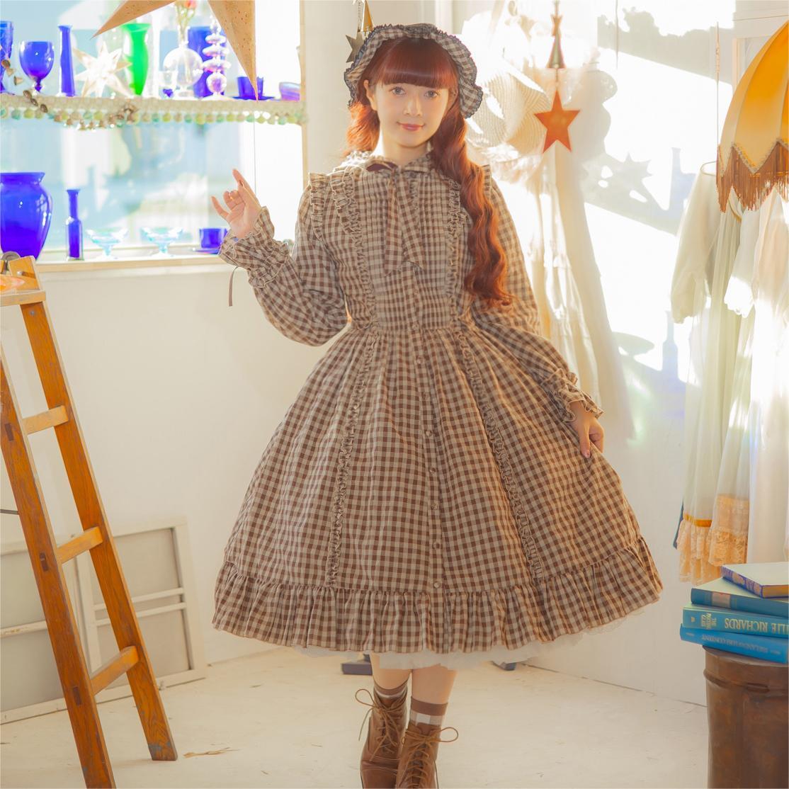 シーソルトマキアート デニムチェック リボンワンピース | HoshibakoWorks