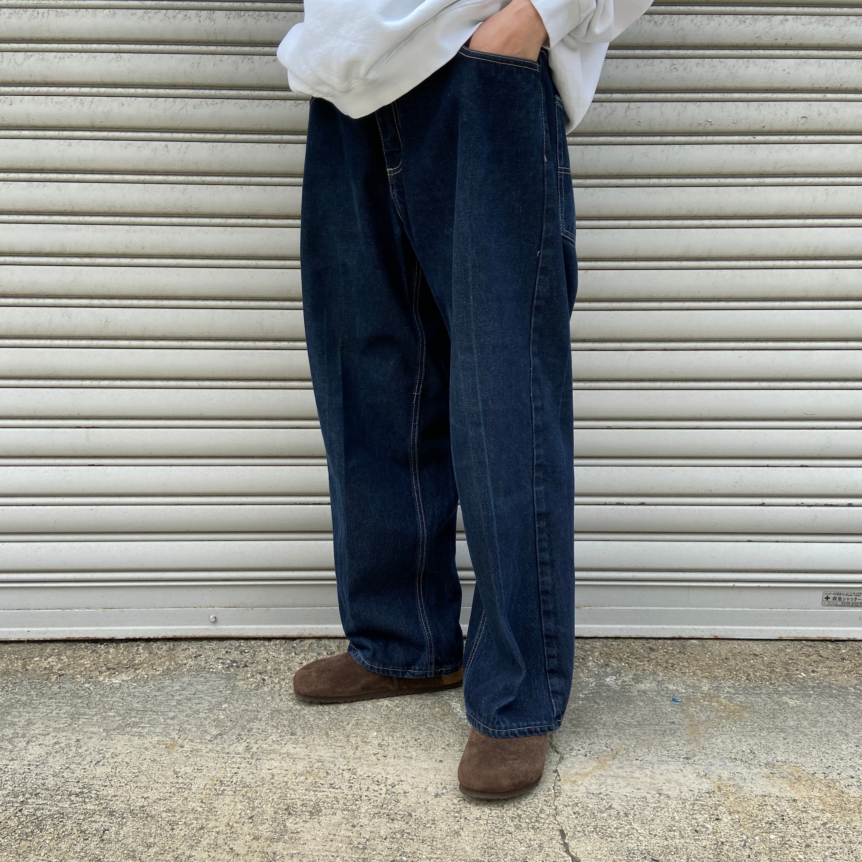 90s southpole デニムバギーパンツ ワイド ディープデニム W36 | 古着
