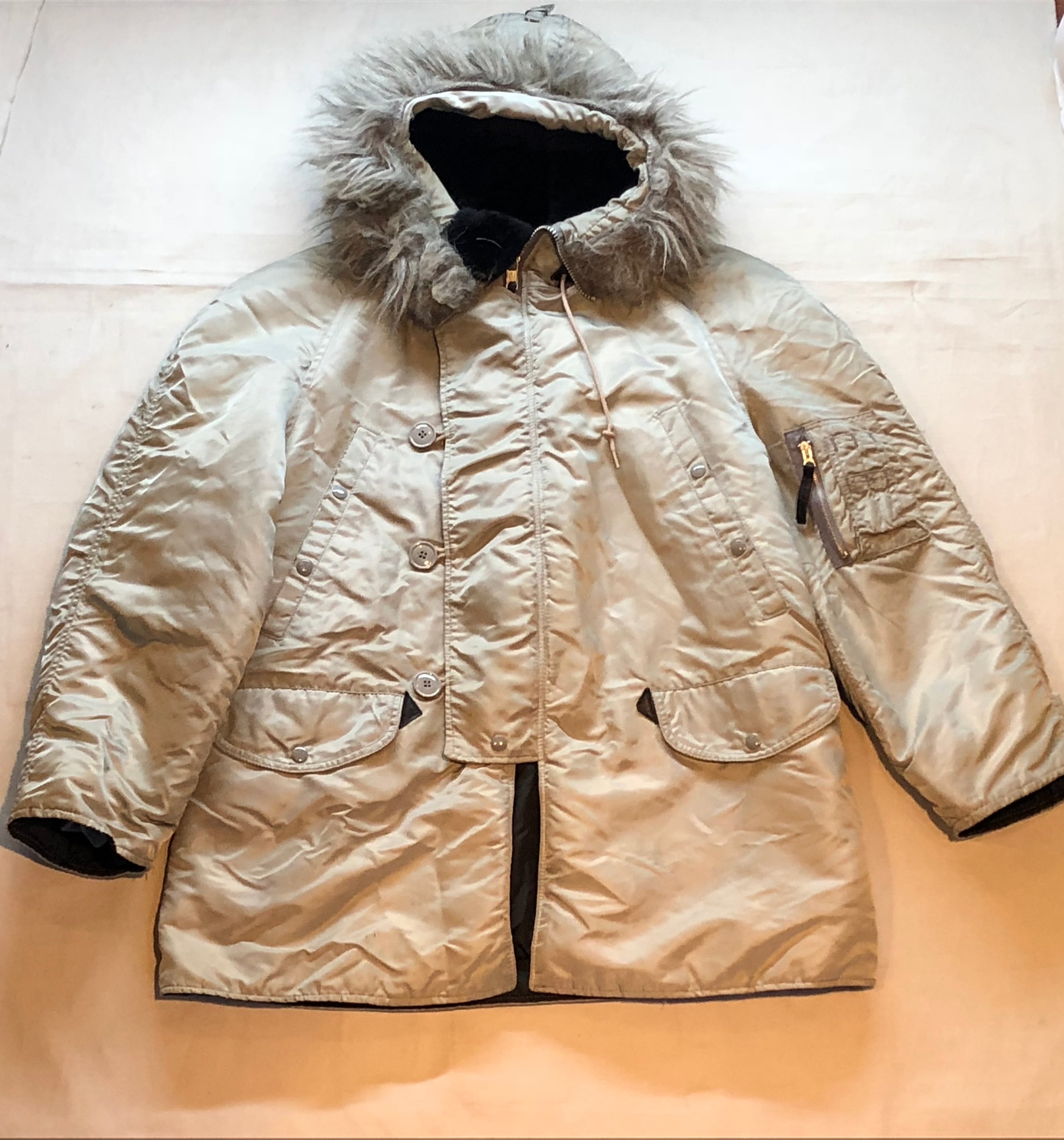 1990's Alpha Industries N-3B Silver Made in USA | aeugo