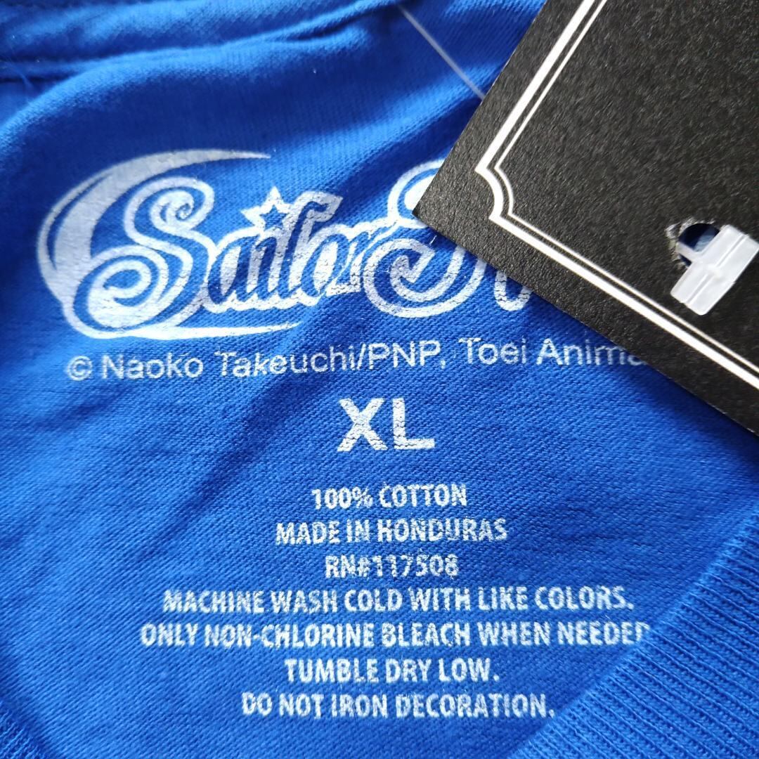 セーラームーン Tシャツ XLサイズ 青 アニメTシャツ 海外オフィシャル