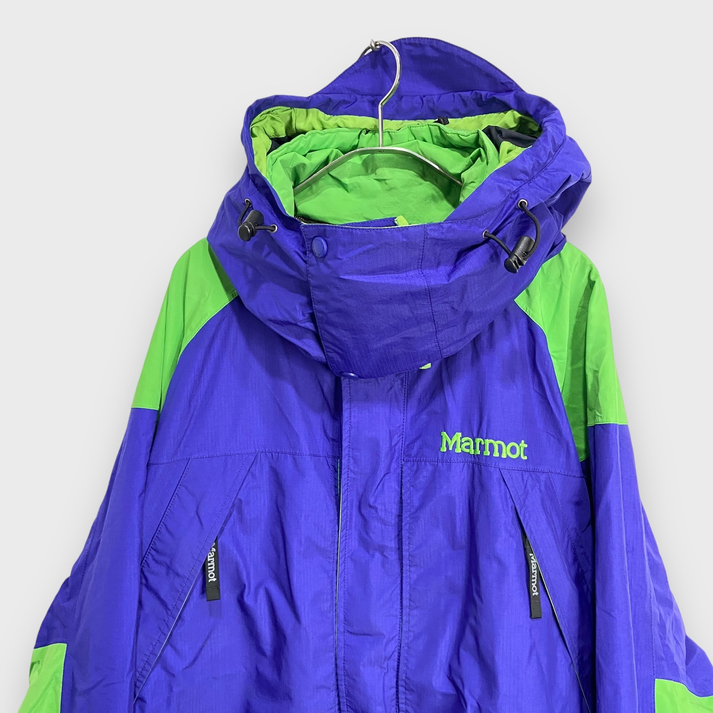90s マーモット ゴアテックス マウンテンパーカー ブルー グリーン L