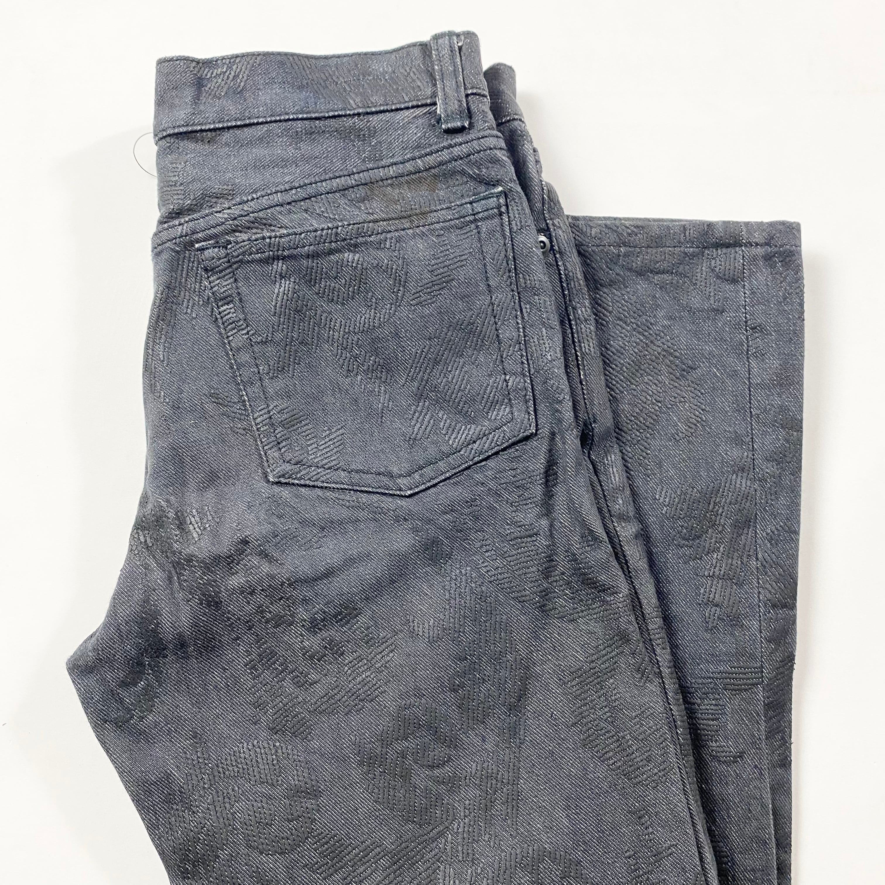 vintage YOSHIYUKI KONISHI (FICCE) paisley printed black denim