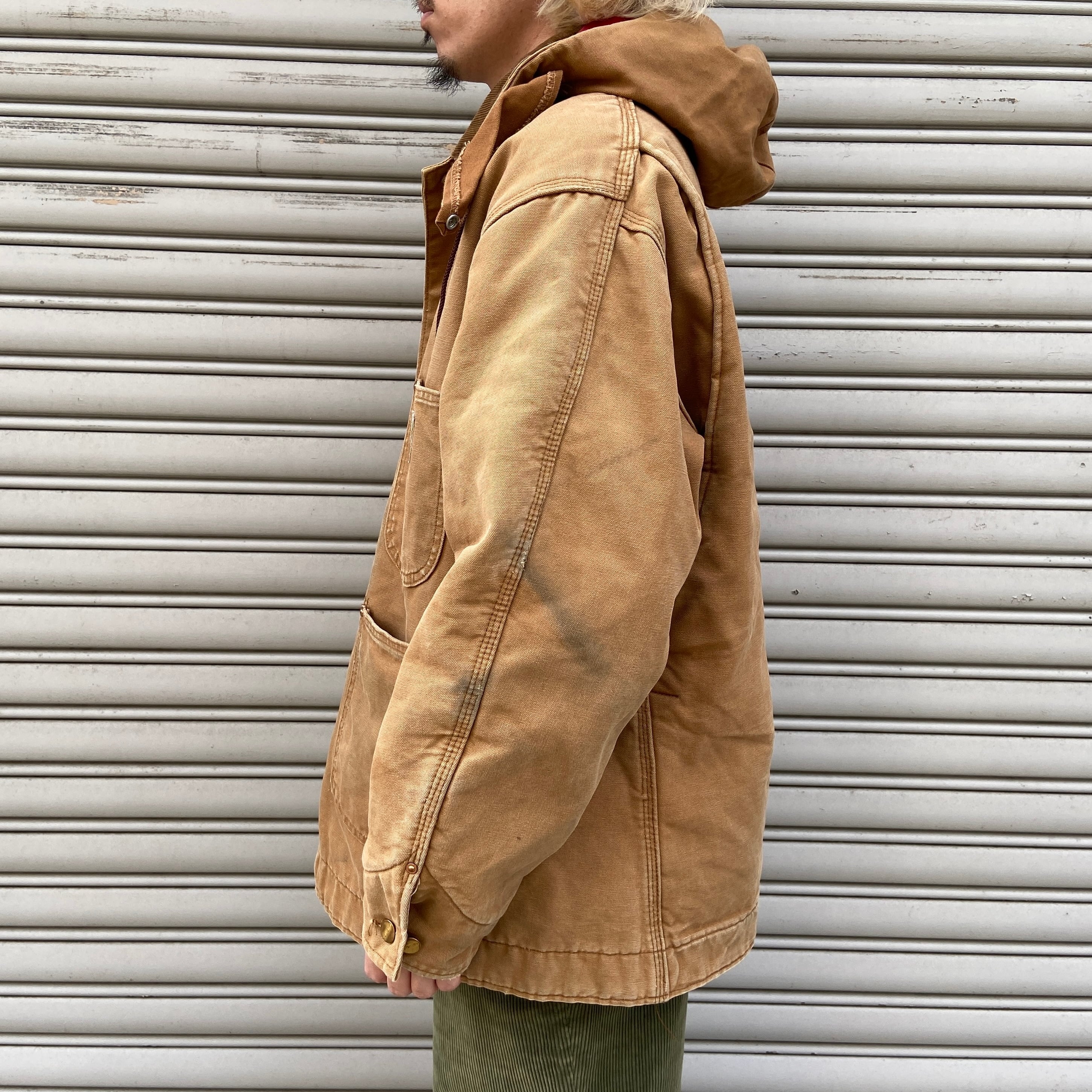 70s carhartt カーハート ミシガンチョアコート フード付き XL相当