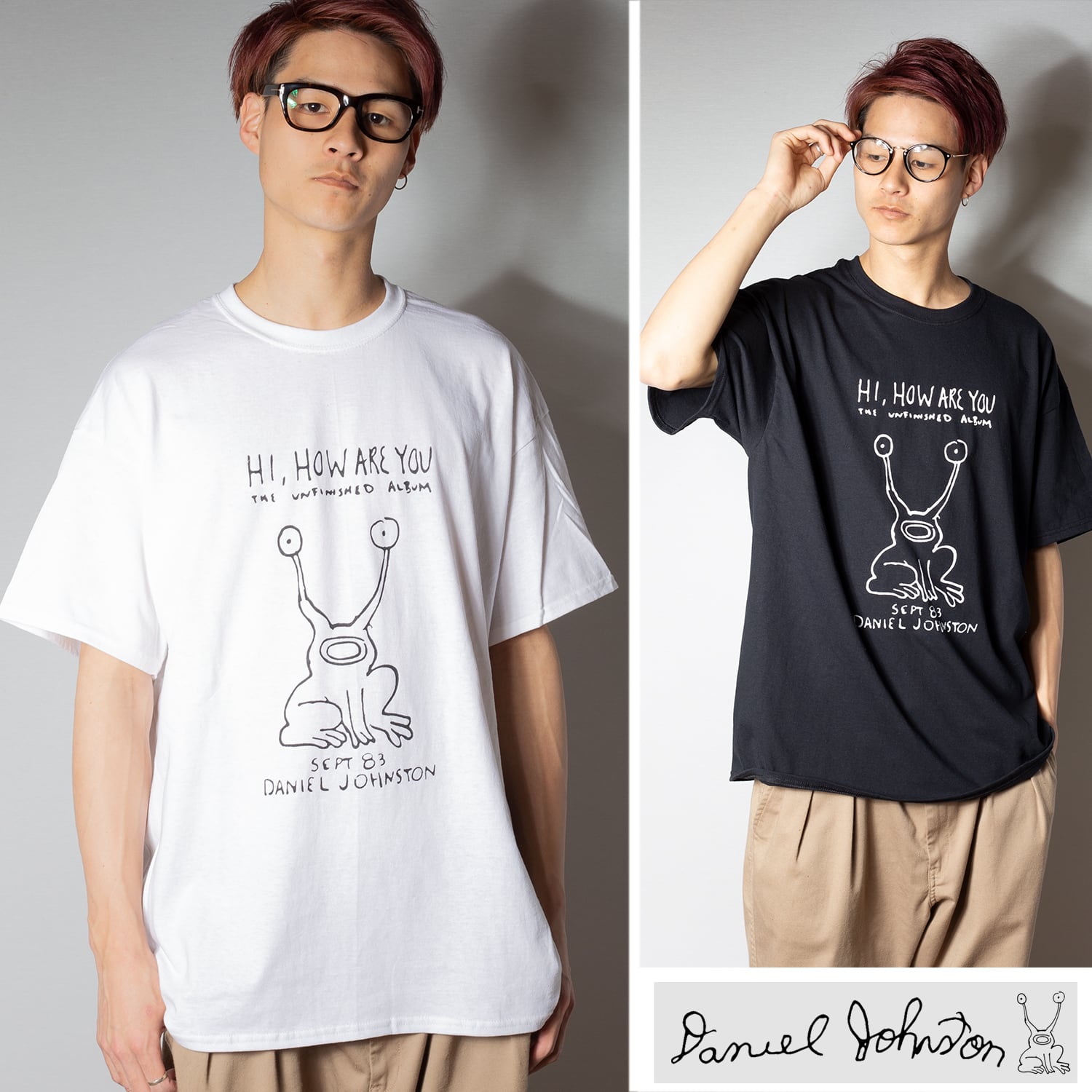ダニエルジョンストン DANIEL JOHNSTON「Hi HOW ARE YOU?」 Tシャツ