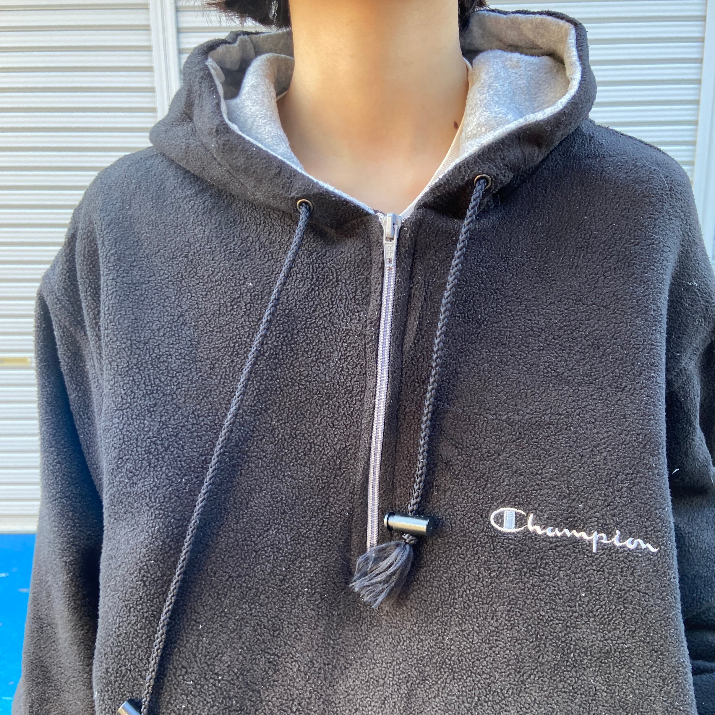 ビッグサイズ Champion チャンピオン ハーフジップ フリースパーカー