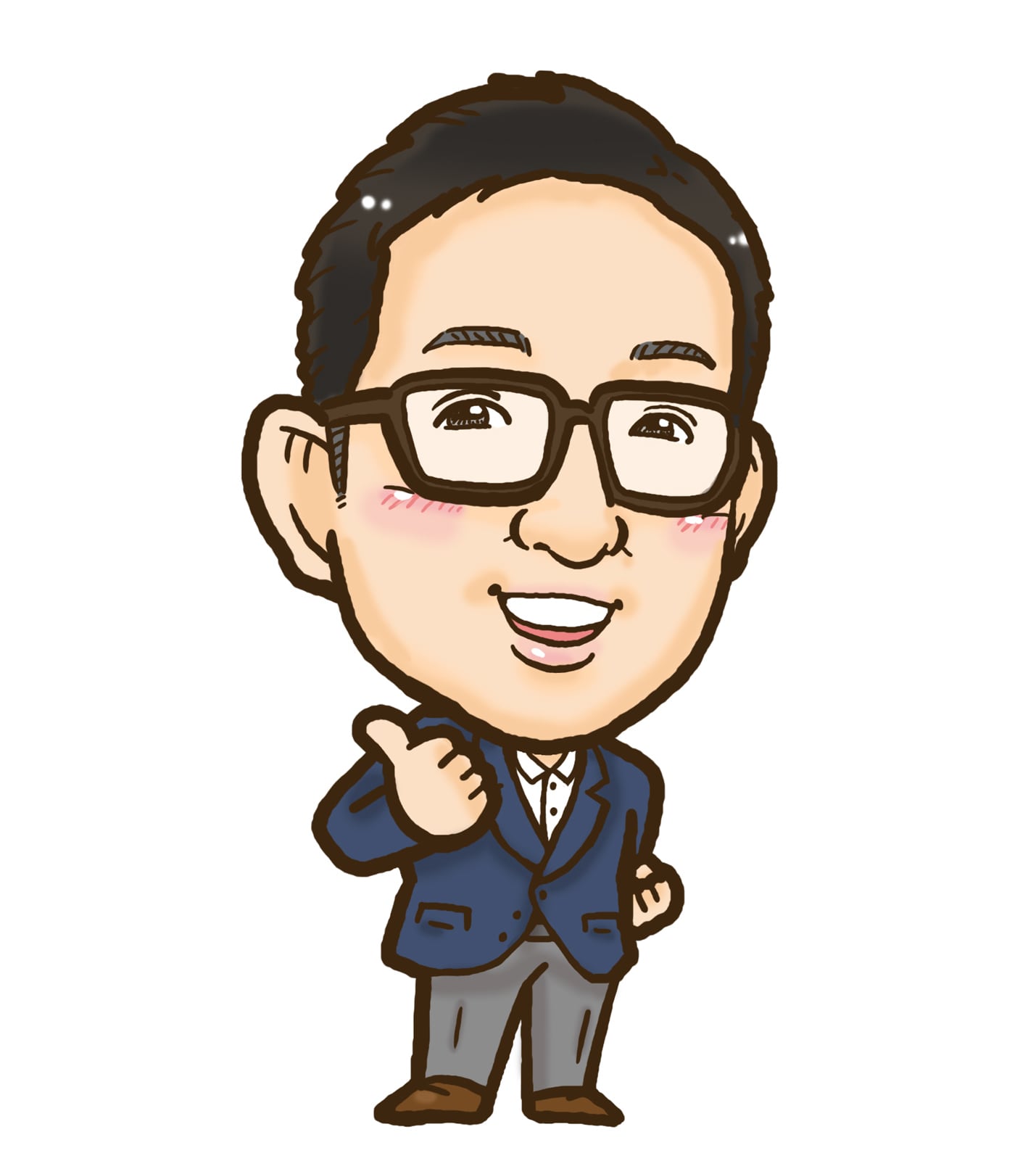 商用OK(1人)】データ似顔絵(全身・上半身) | 似顔絵アトリエ3O-spice