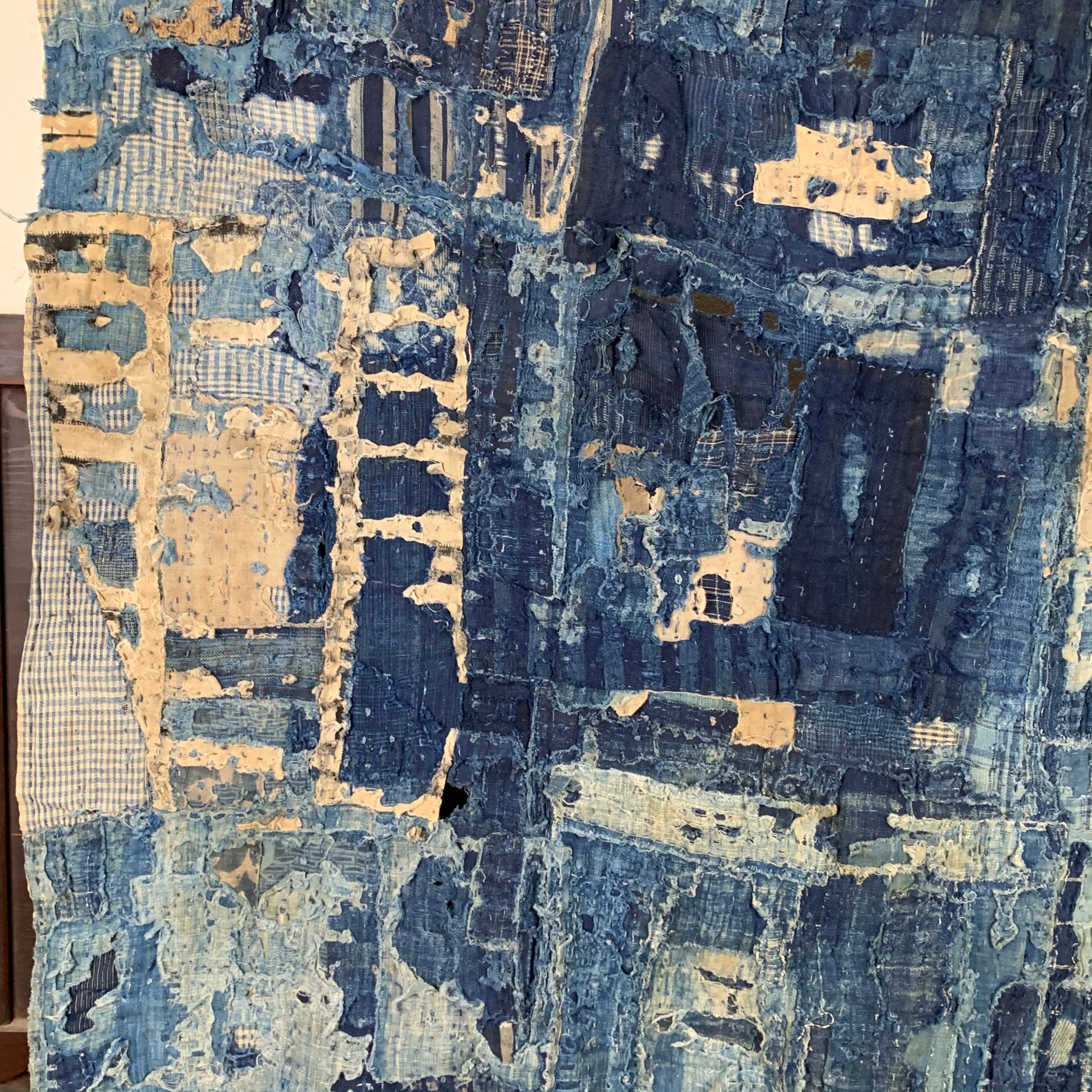 アンティーク・襤褸《boro》藍染木綿 らんる ぼろ 古布 | 粋屋−ikiya