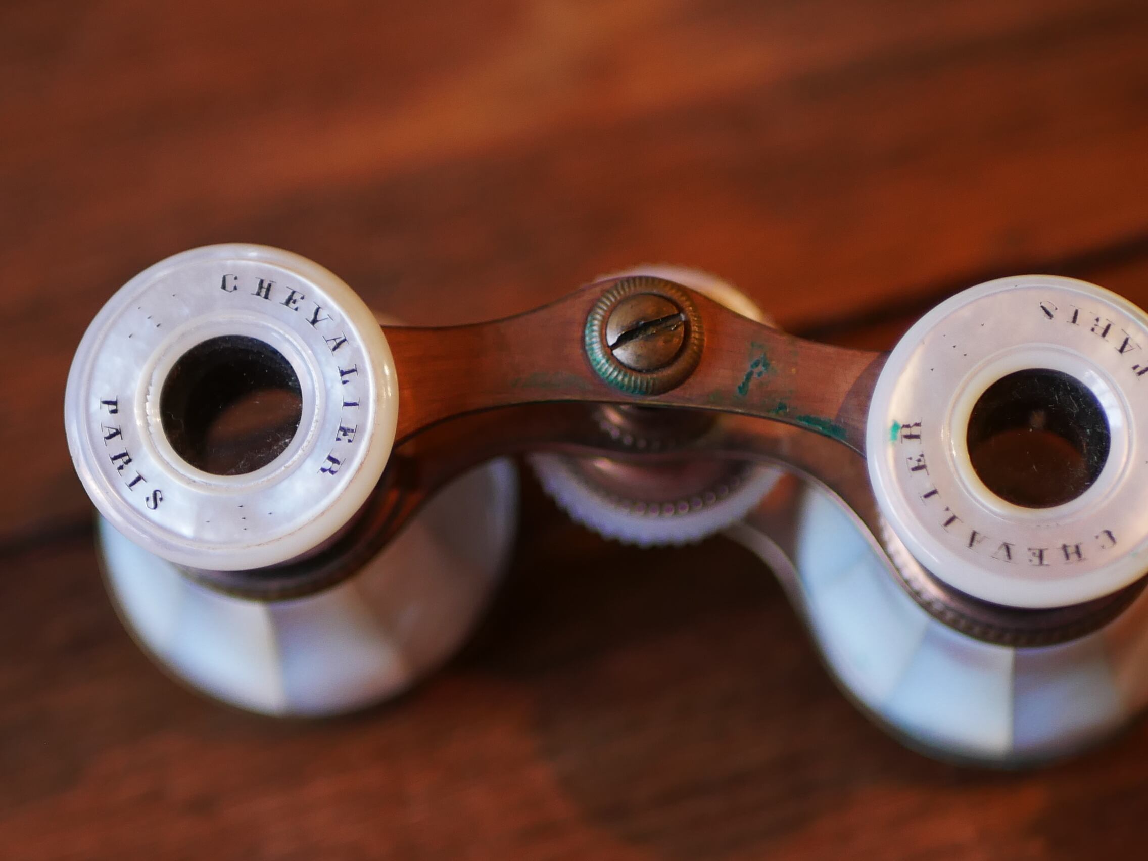 白蝶貝 オペラグラス フランスアンティーク マザーオブパール ハンドル