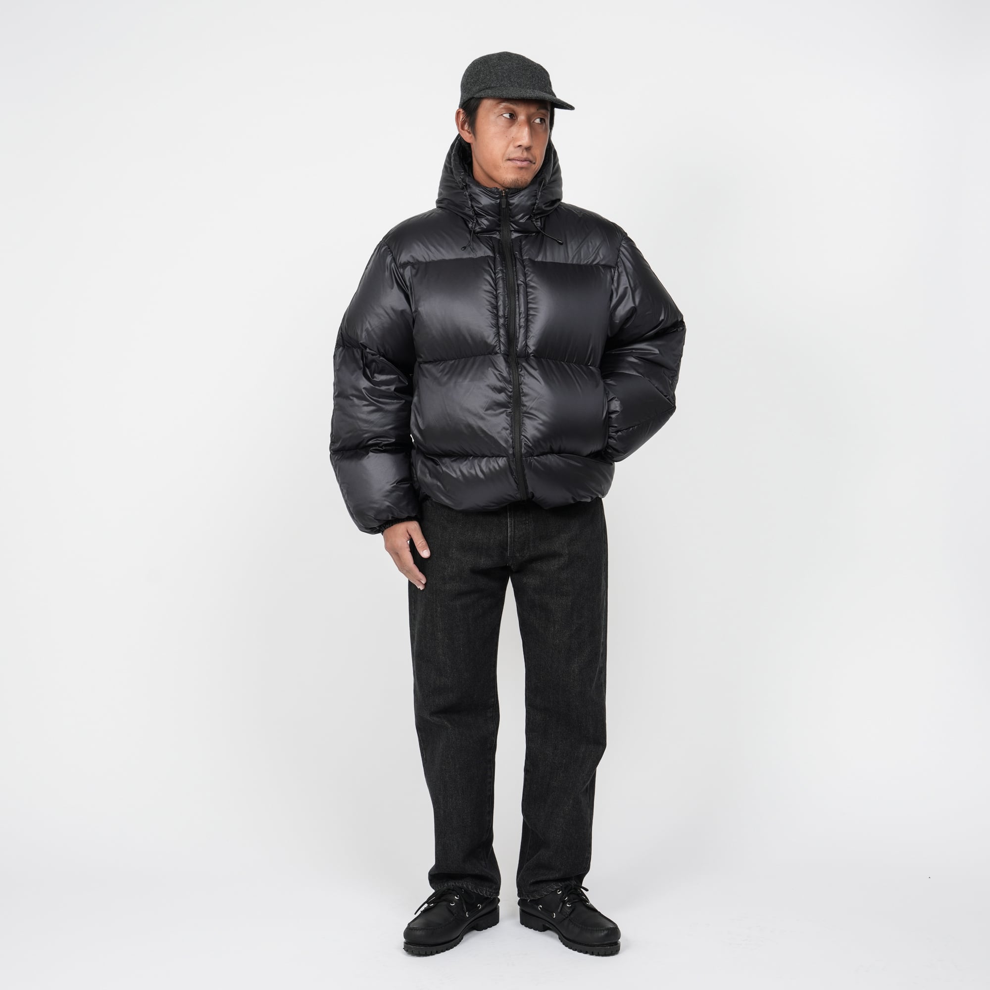 MICRO RIPSTOP NYLON HOODED DOWN JACKET | OVY