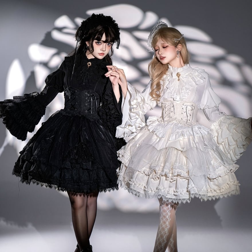 ゴスロリ スカート レース フリル 闇かわいい プリンセス ゴシック