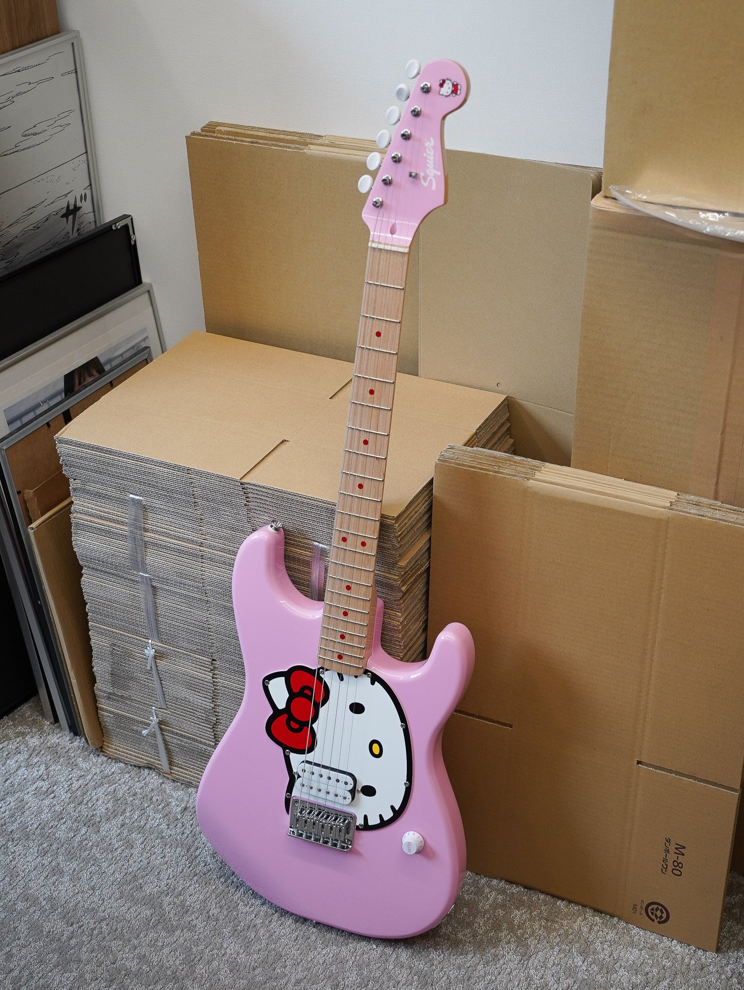 ご当地 日焼けキティギターウクレレサンダル海亀kitty 根付け