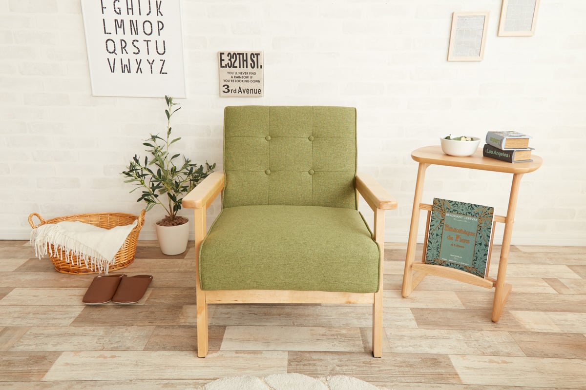 全4色】シンプルレトロでほっとする1人掛けソファ | TKSKSHOP☆送料無料☆